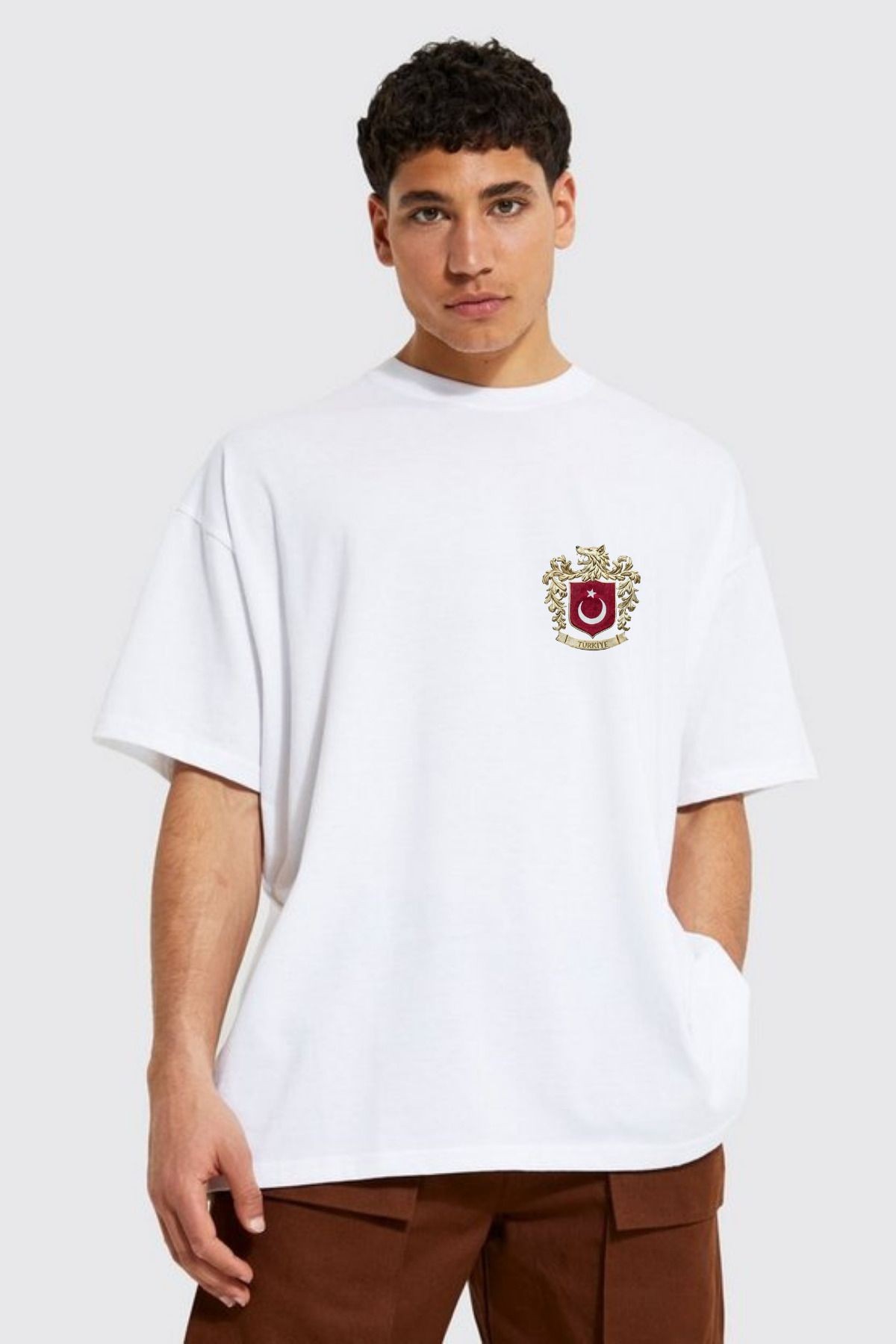 Basic T-Shirt Yeni Tasarım Türkiye Milli Logo
