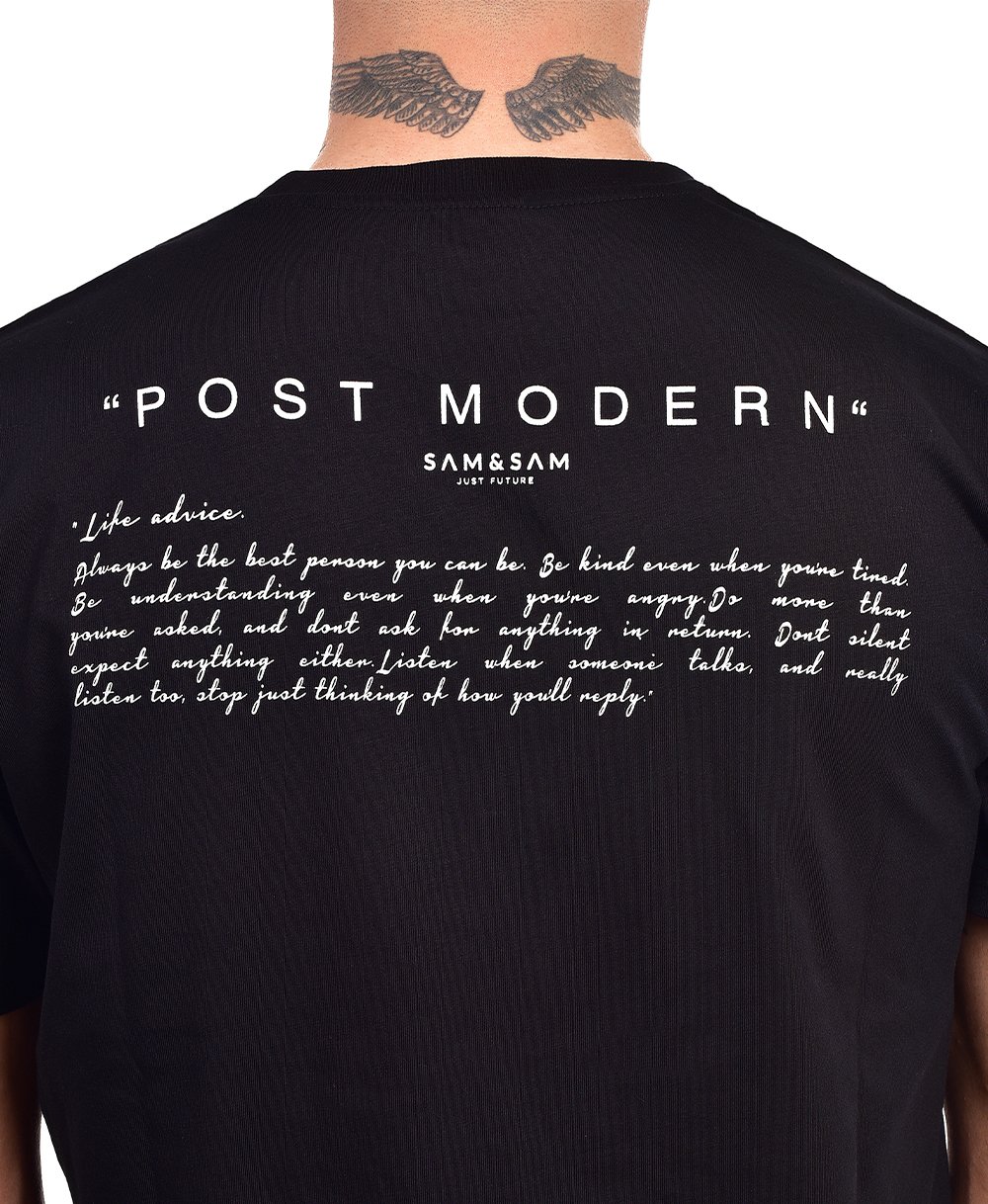 POST MODERN TEMALI BASKILI ERKEK T-SHIRT