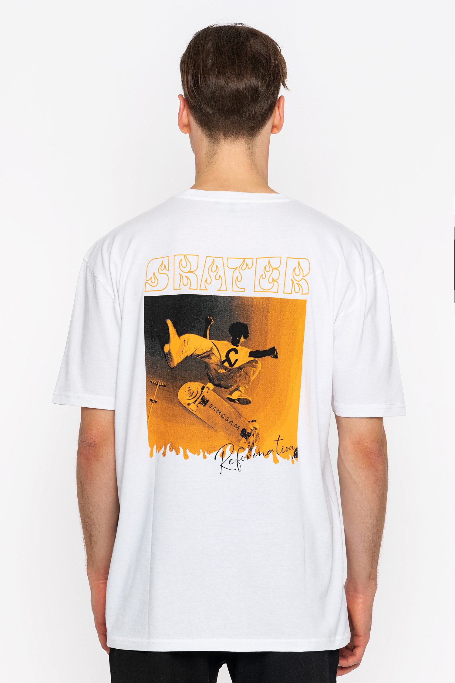 SKATER TEMA BASKILI ERKEK T-SHIRT