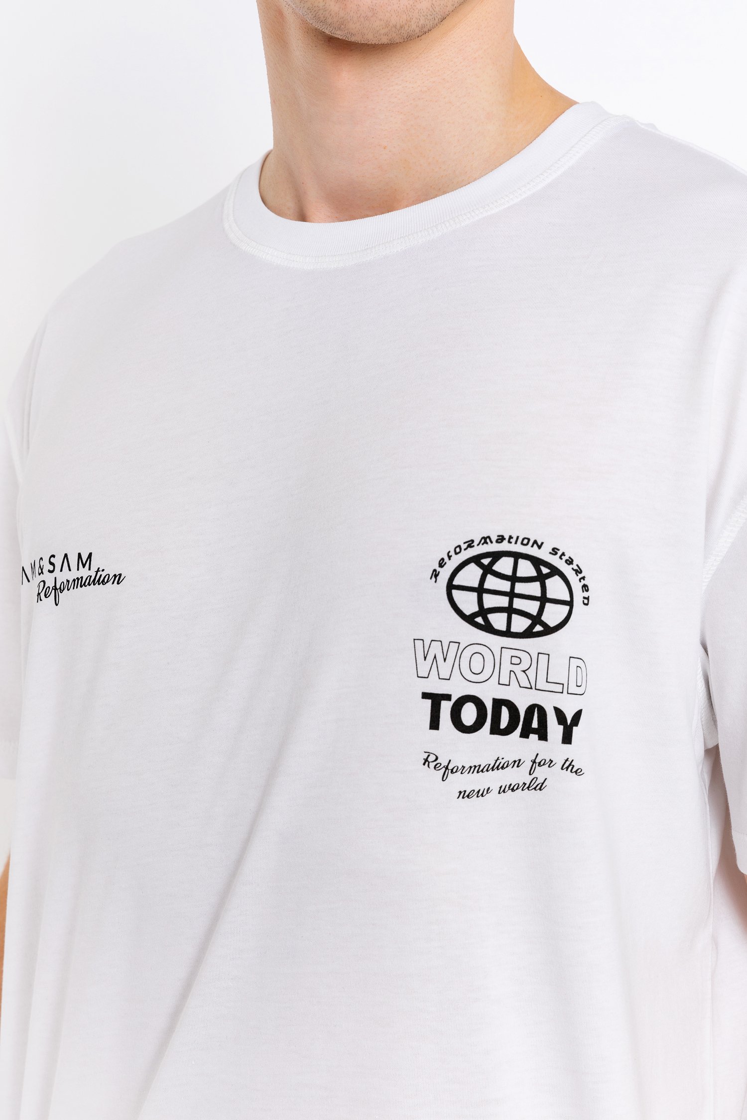 WORLD TODAY TEMA BASKILI ERKEK T-SHIRT