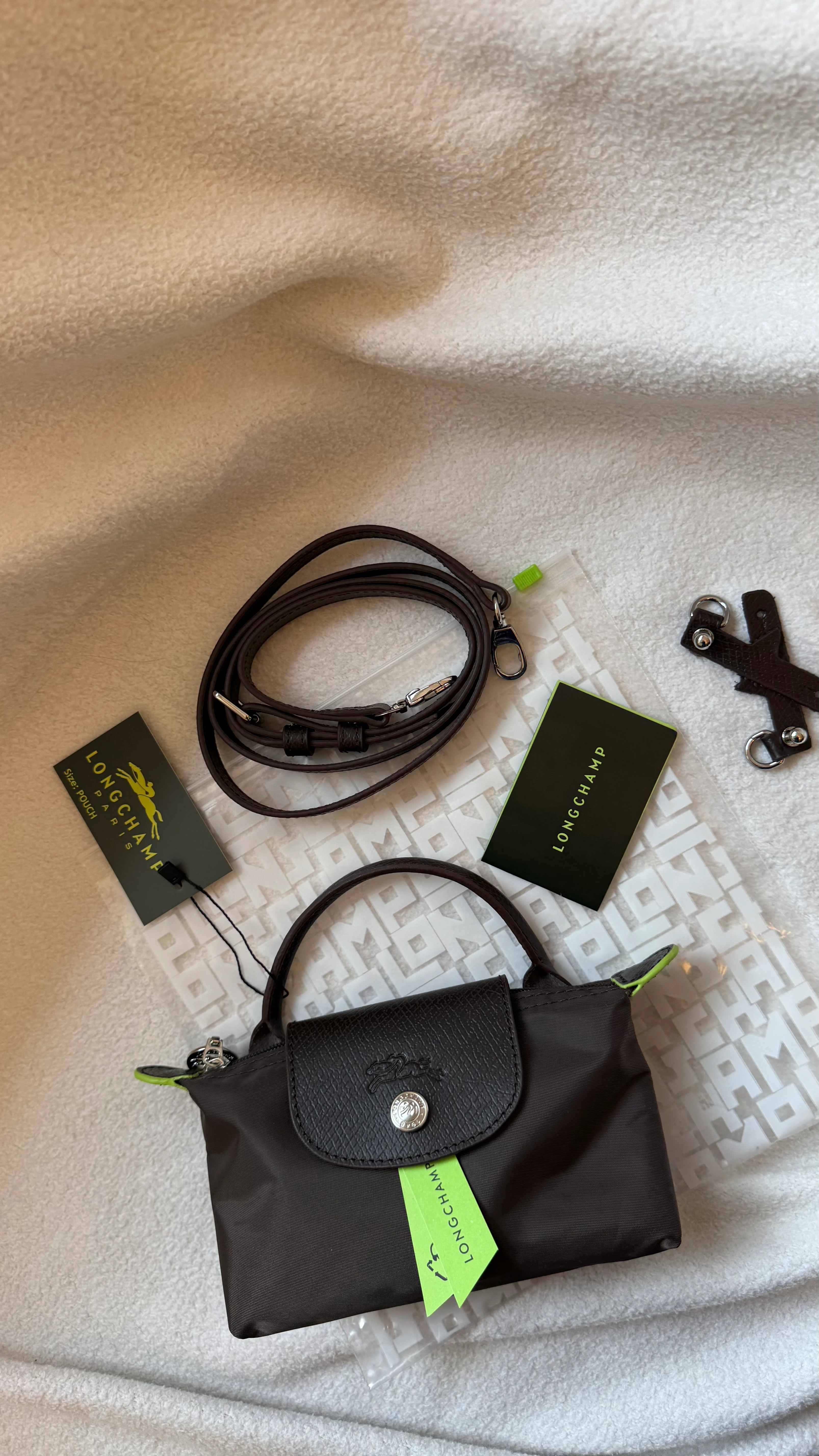 (İTHAL)Longchamp Le Pliage POUCH - MOCHA 