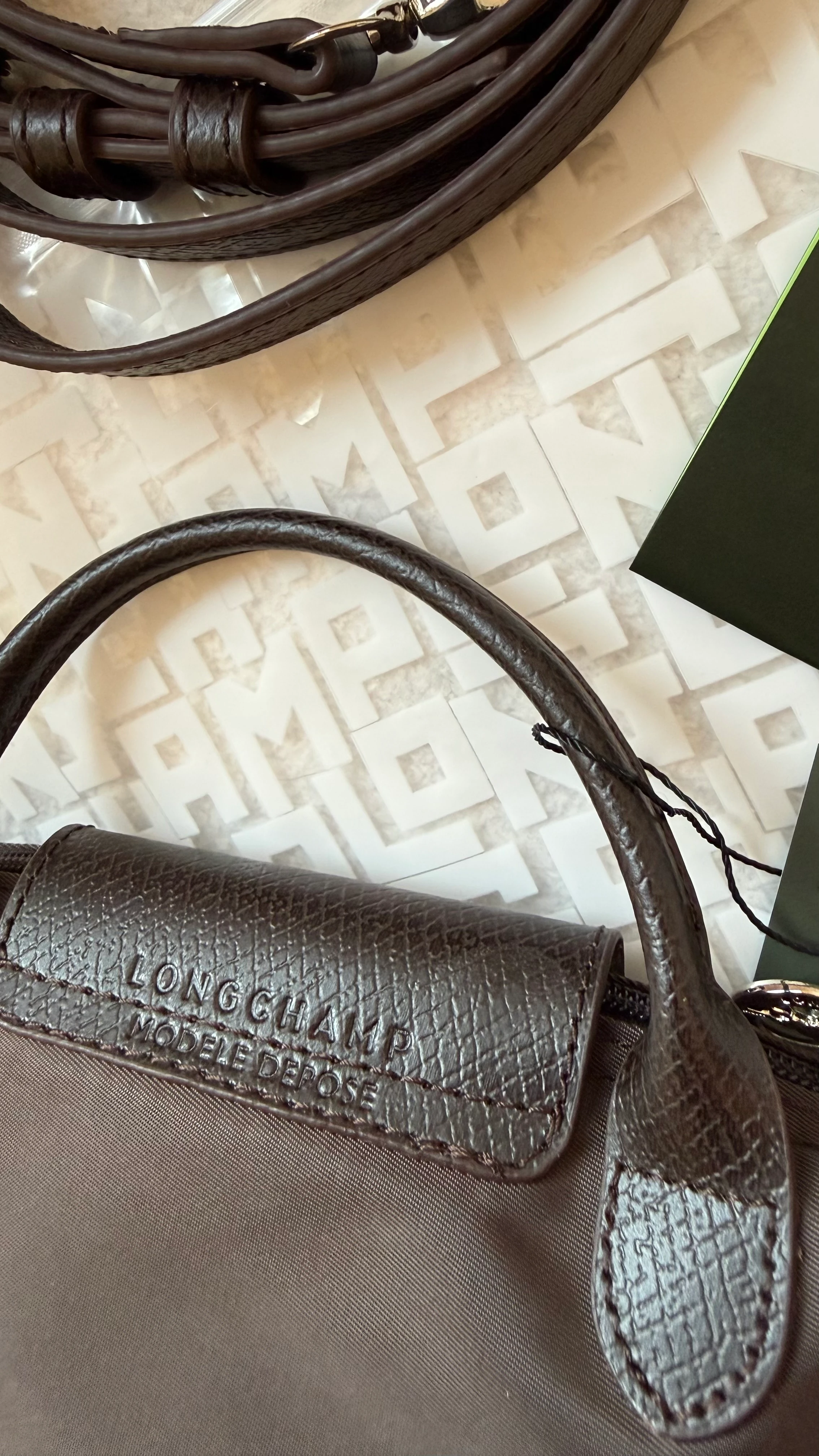 (İTHAL)Longchamp Le Pliage POUCH - MOCHA 