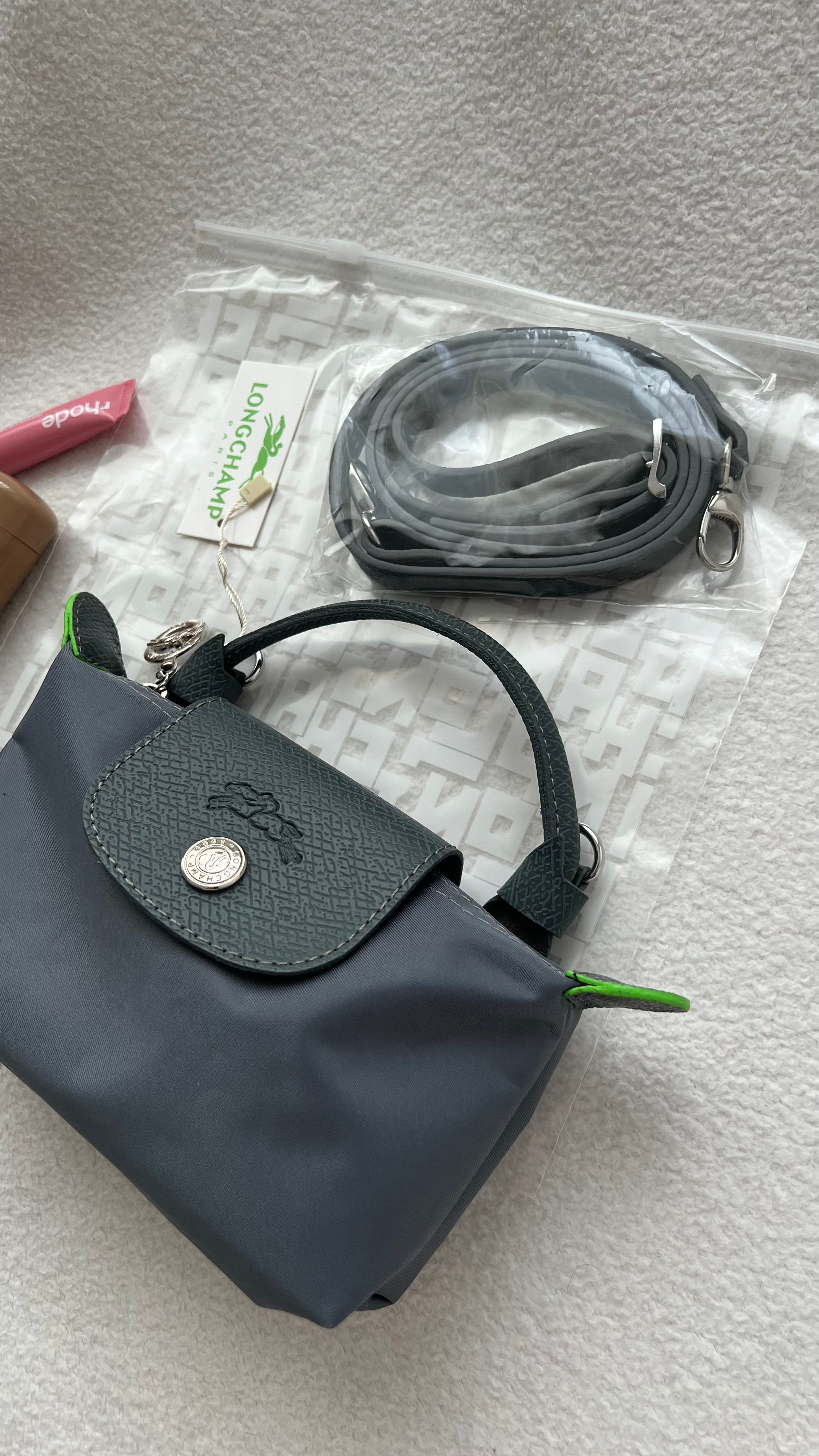 Longchamp La Pliage Mini Gri&Yeşil