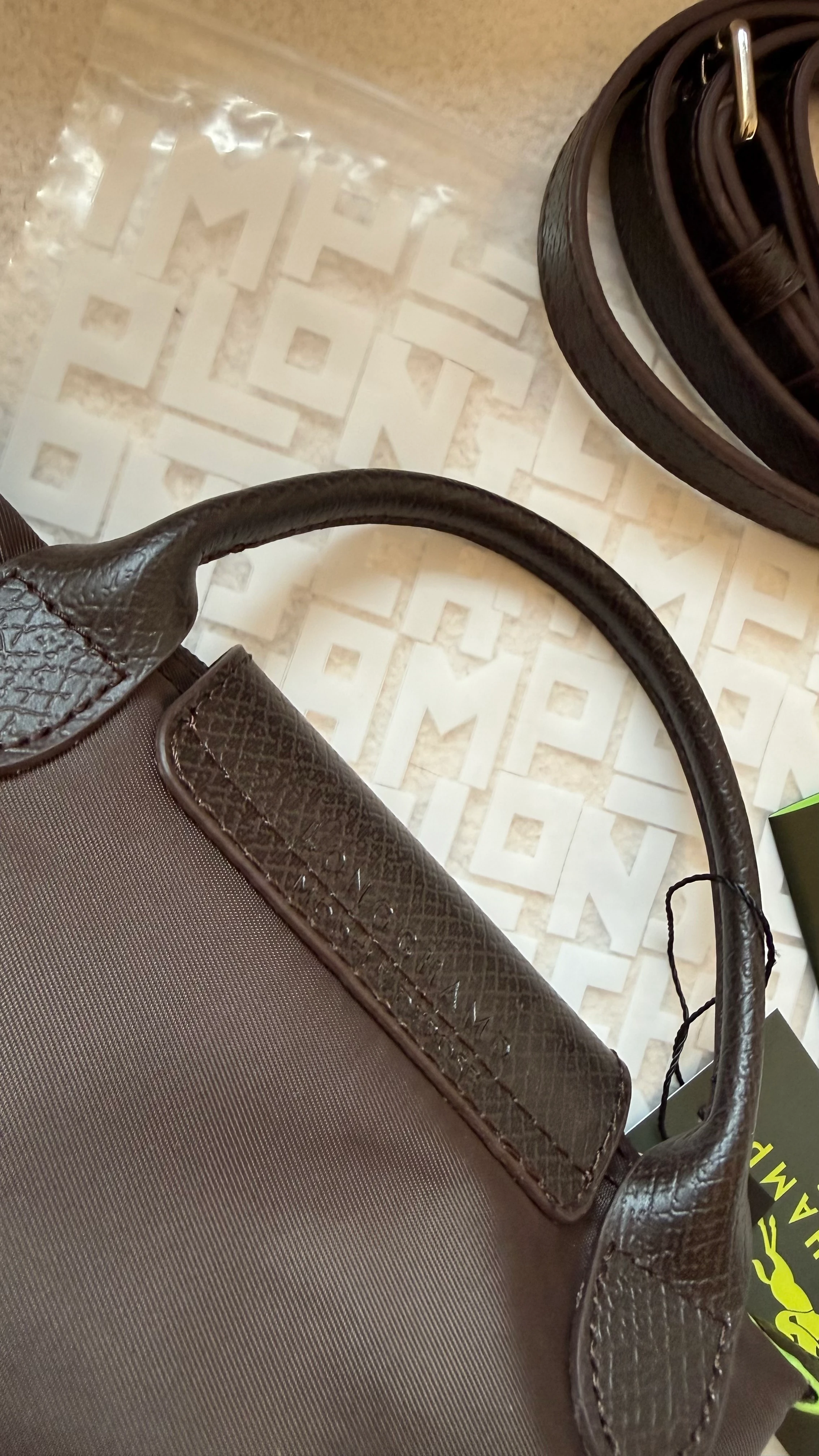 (İTHAL)Longchamp Le Pliage POUCH - MOCHA 