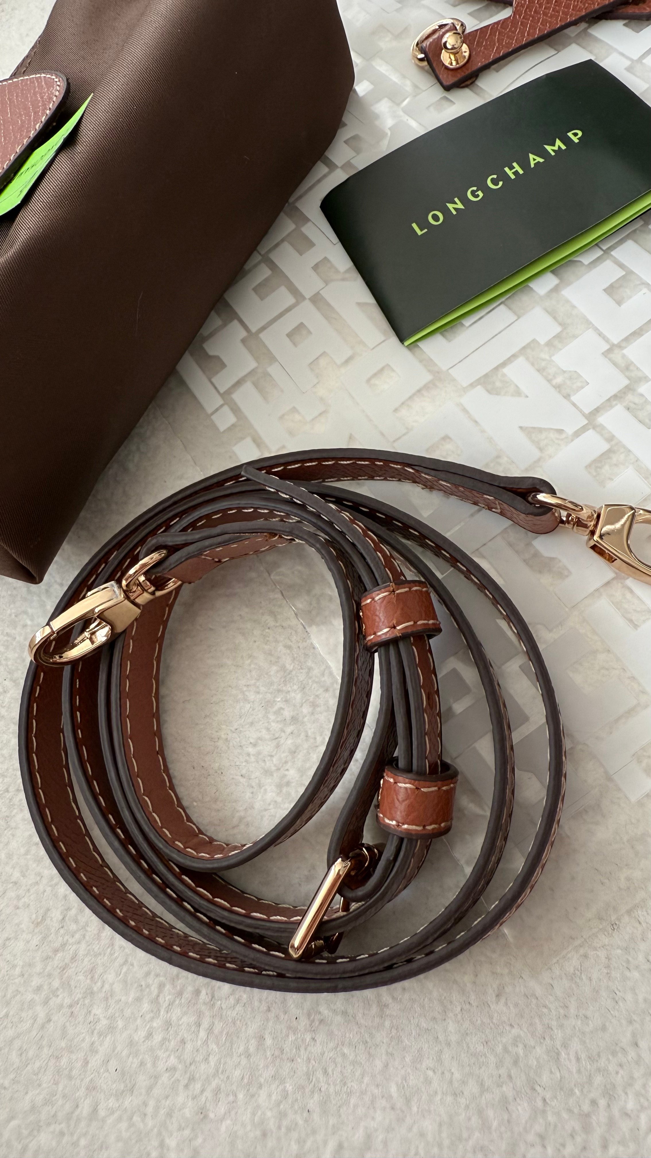 (İTHAL)Longchamp Le Pliage ORJ. Pouch - KAHVERENGİ