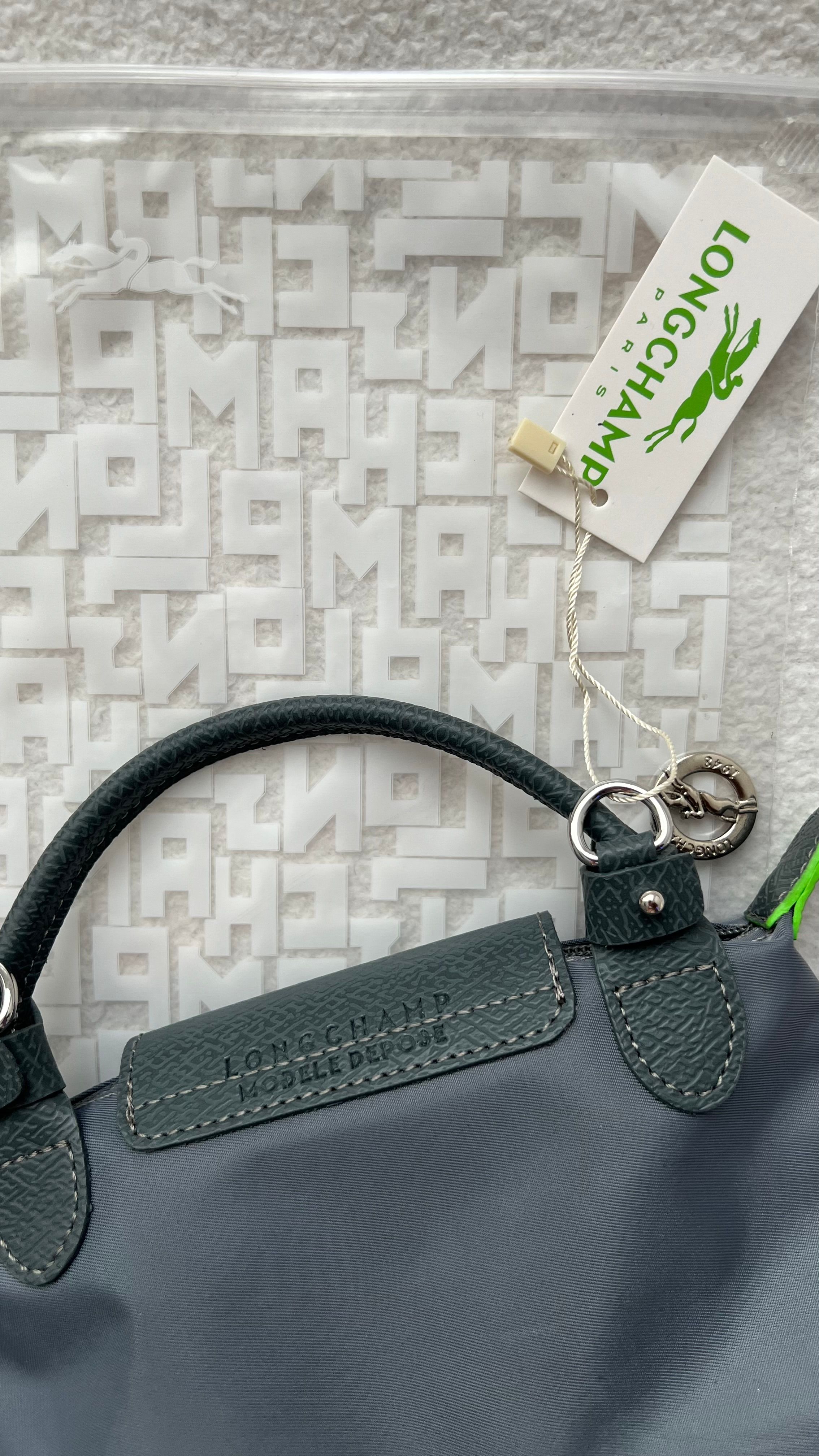 Longchamp La Pliage Mini Gri&Yeşil