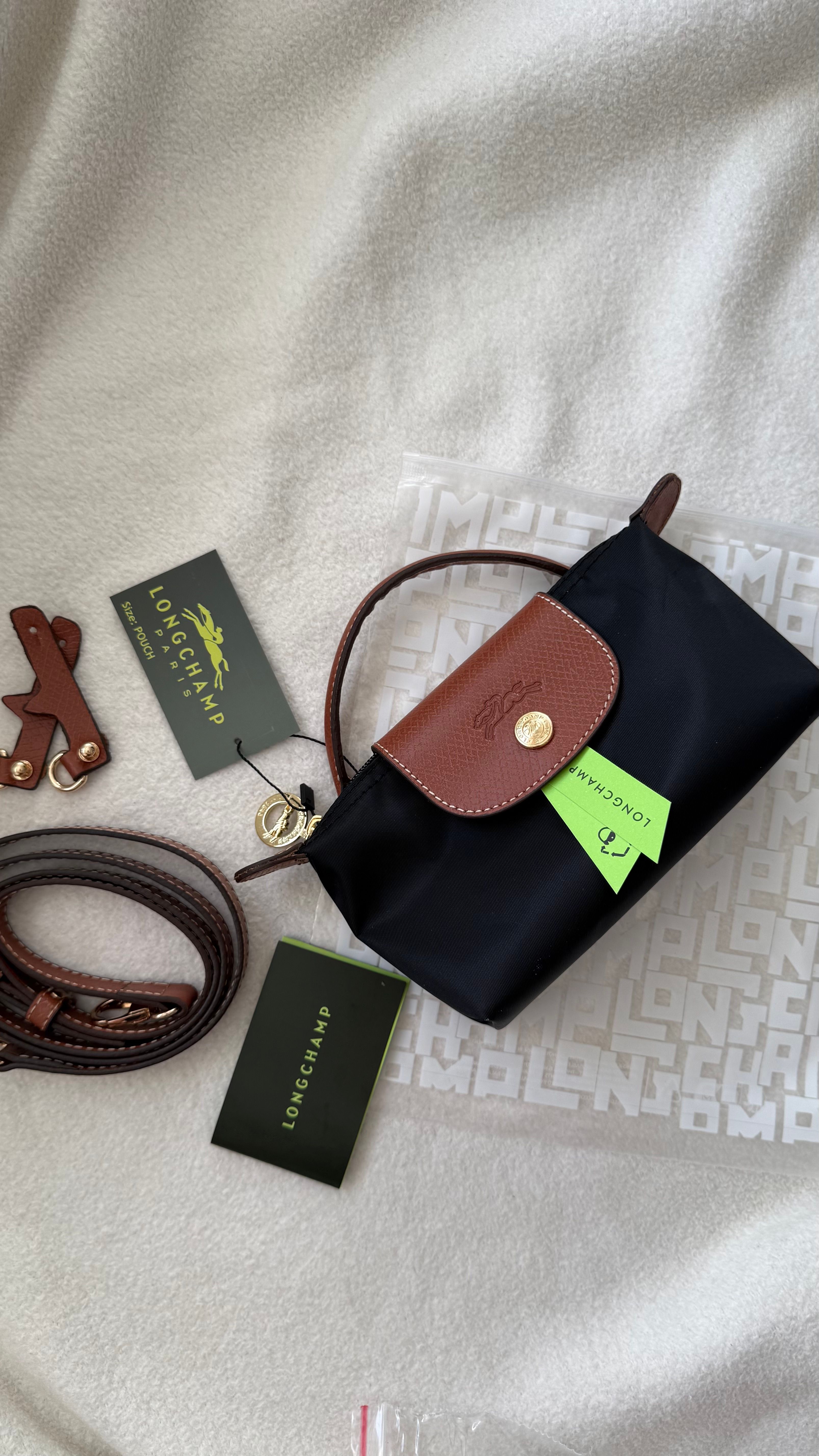 (İTHAL)Longchamp Le Pliage ORJ. Pouch - SİYAH