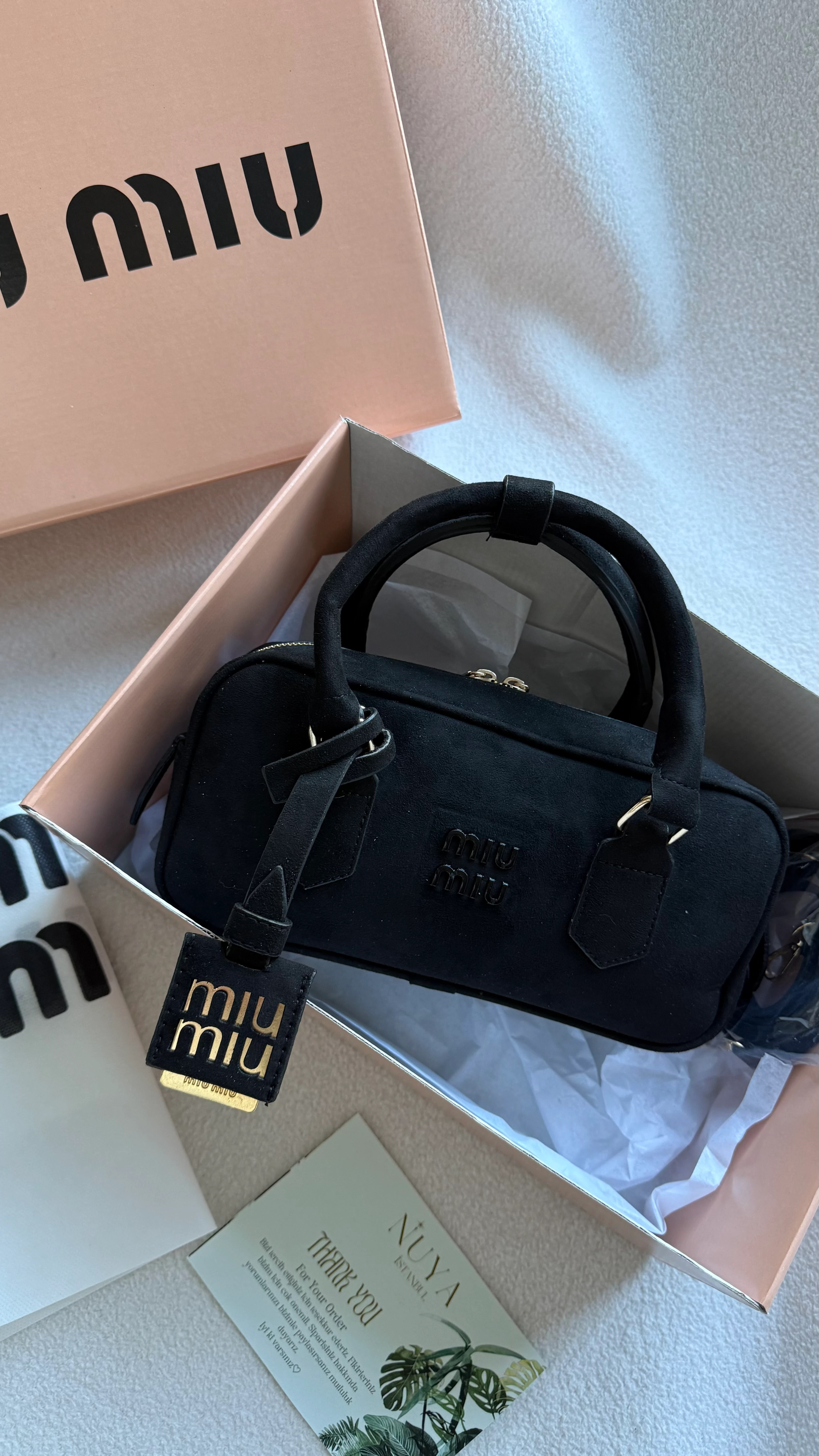 MiuMiu Süet Arcadie SİYAH