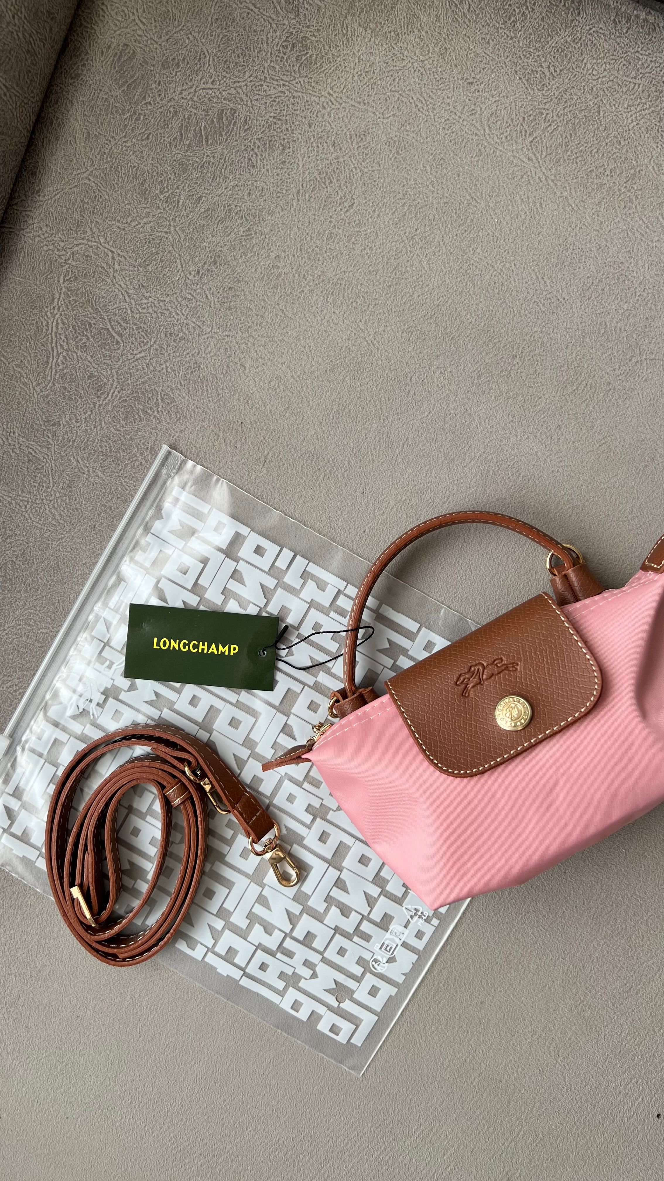 Longchamp Le Pliage Mini - Pembe