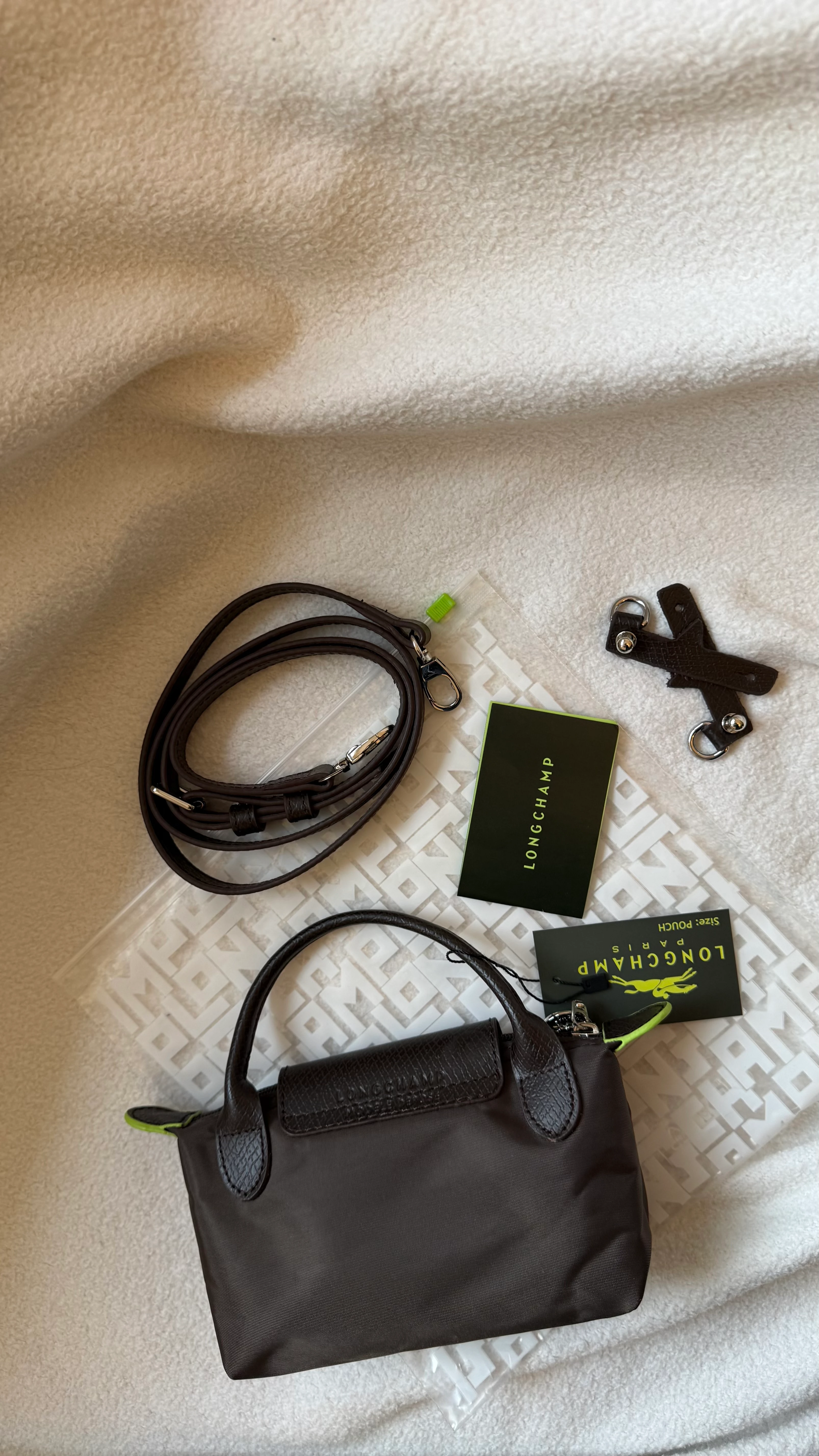 (İTHAL)Longchamp Le Pliage POUCH - MOCHA 