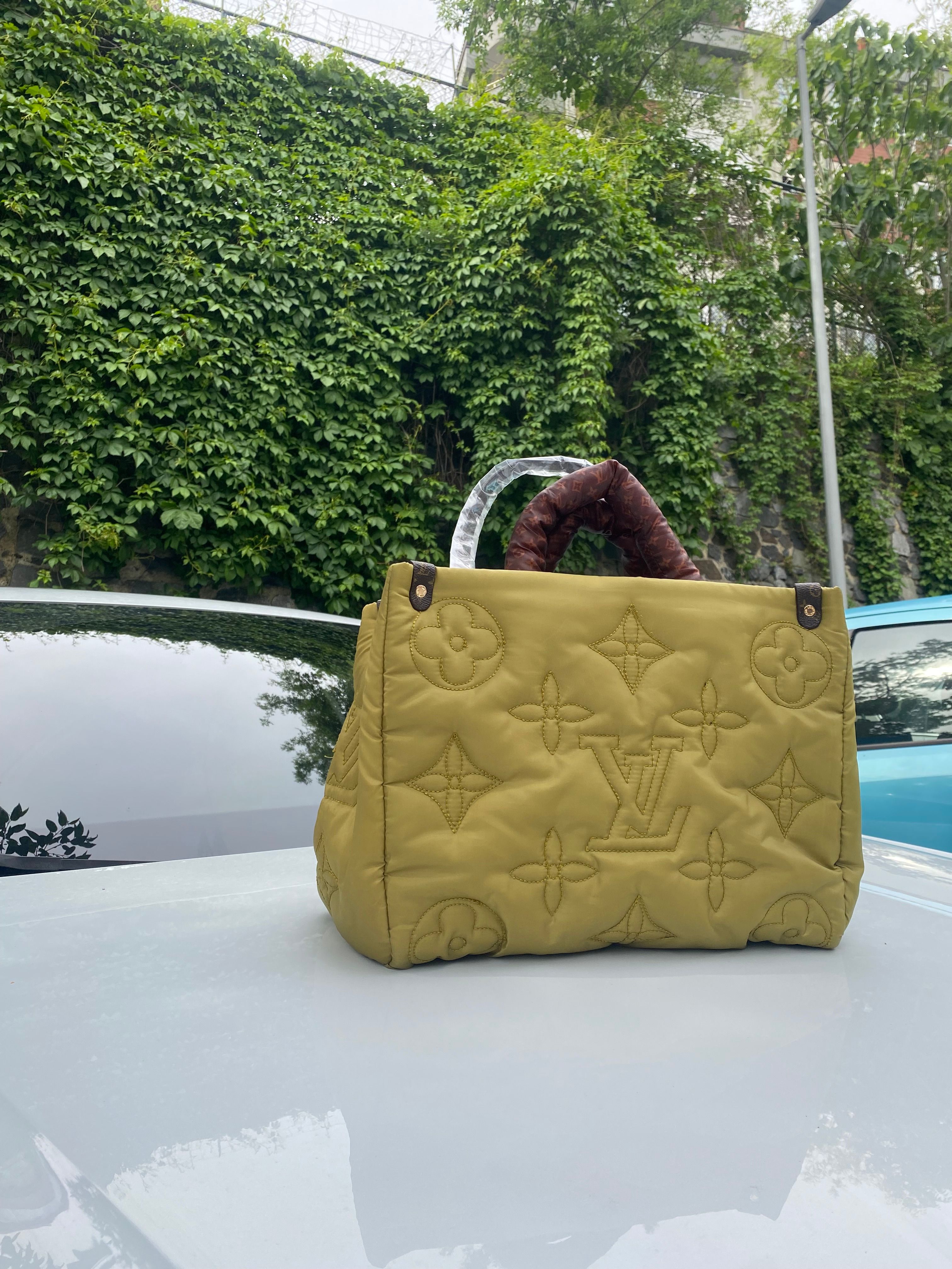 Puffy Pillow LV Dark Green