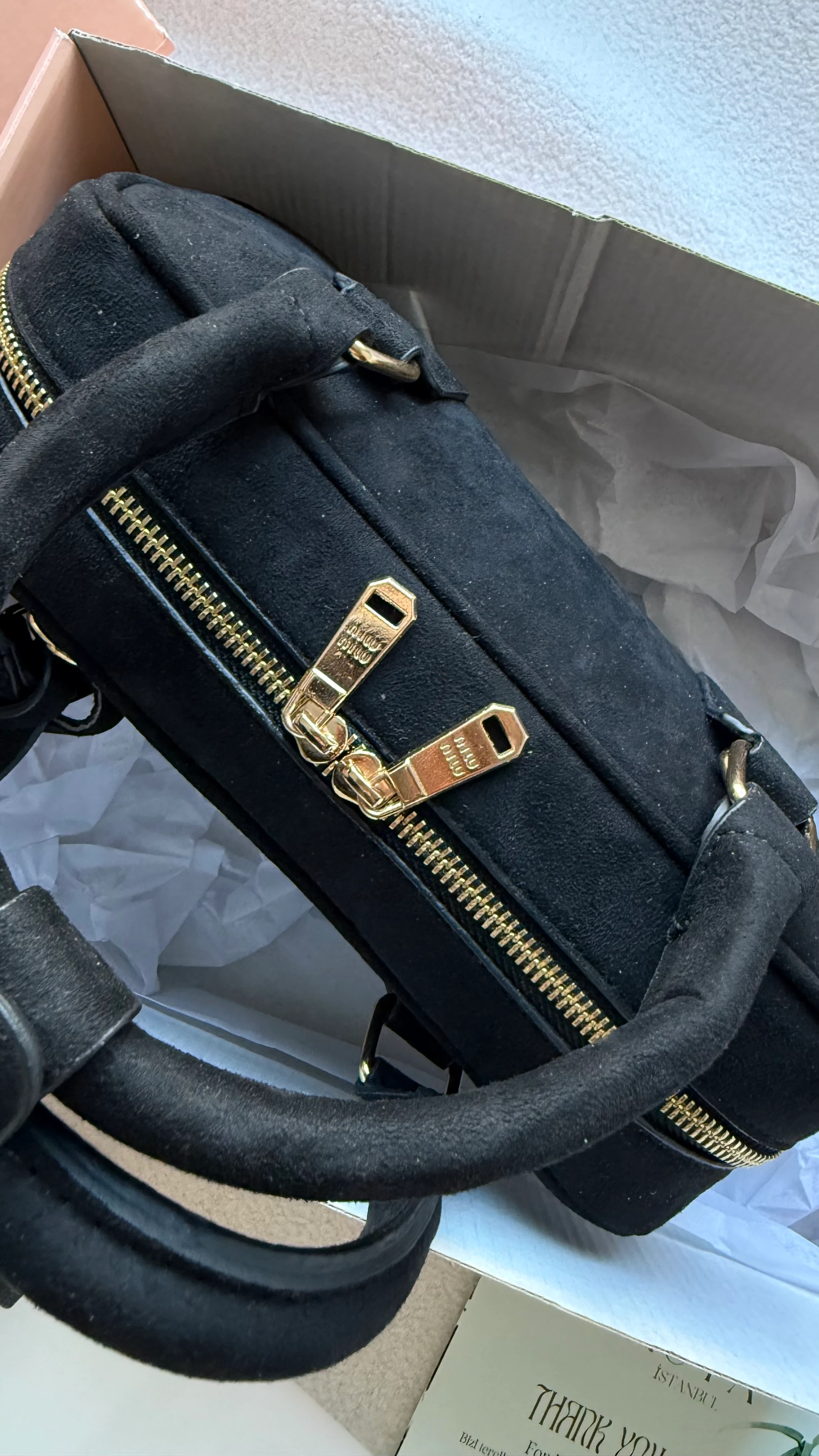 MiuMiu Süet Arcadie SİYAH