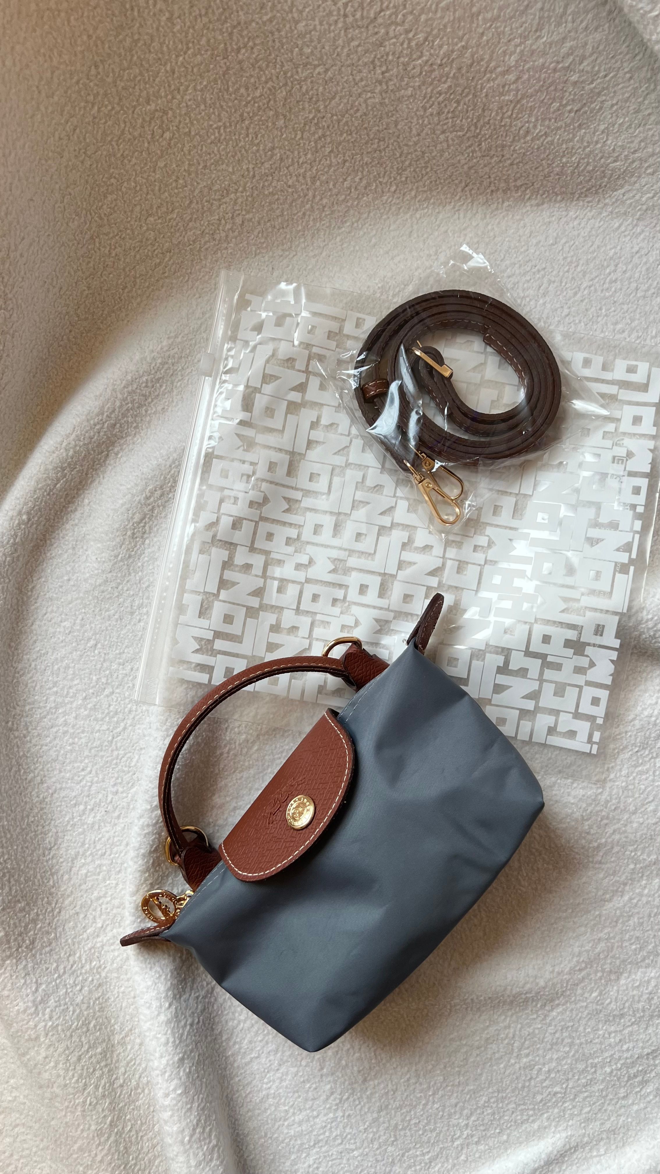 Longchamp La Pliage Koyu Gri-MİNİ