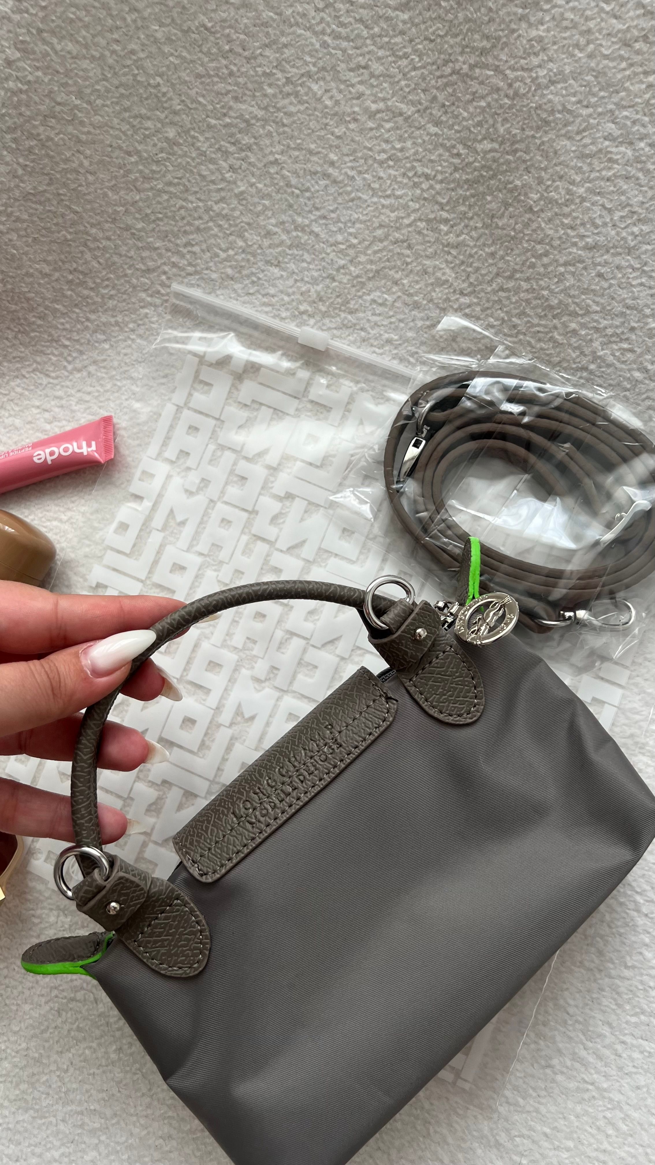 Longchamp La Pliage Mini Vizon&Yeşil