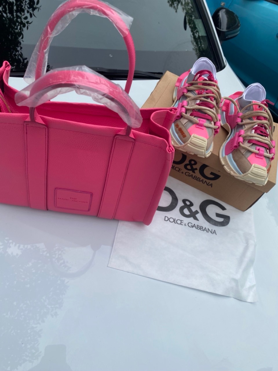 Pink DG & Pink Marc Jacobs Tote Bag