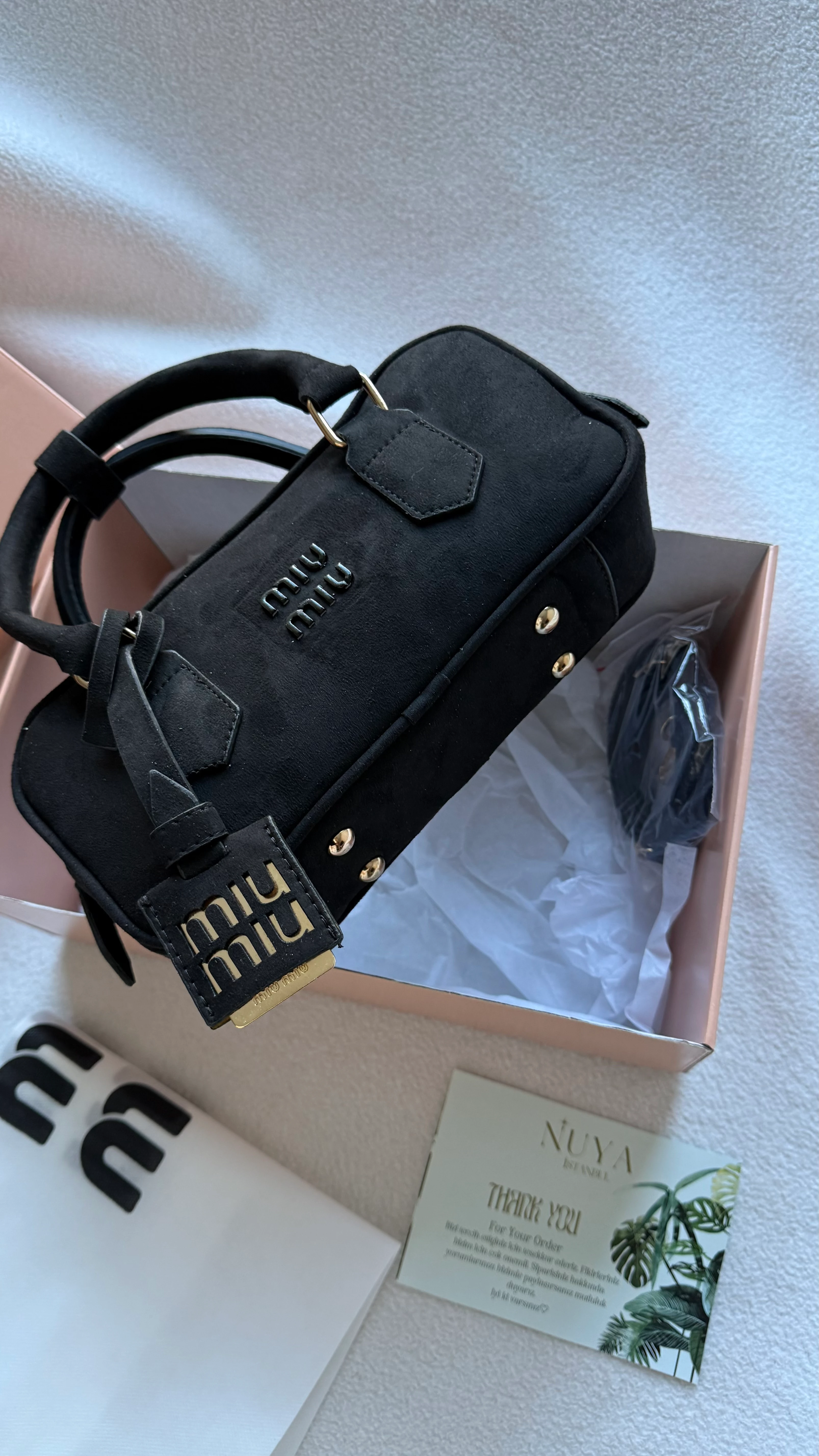 MiuMiu Süet Arcadie SİYAH