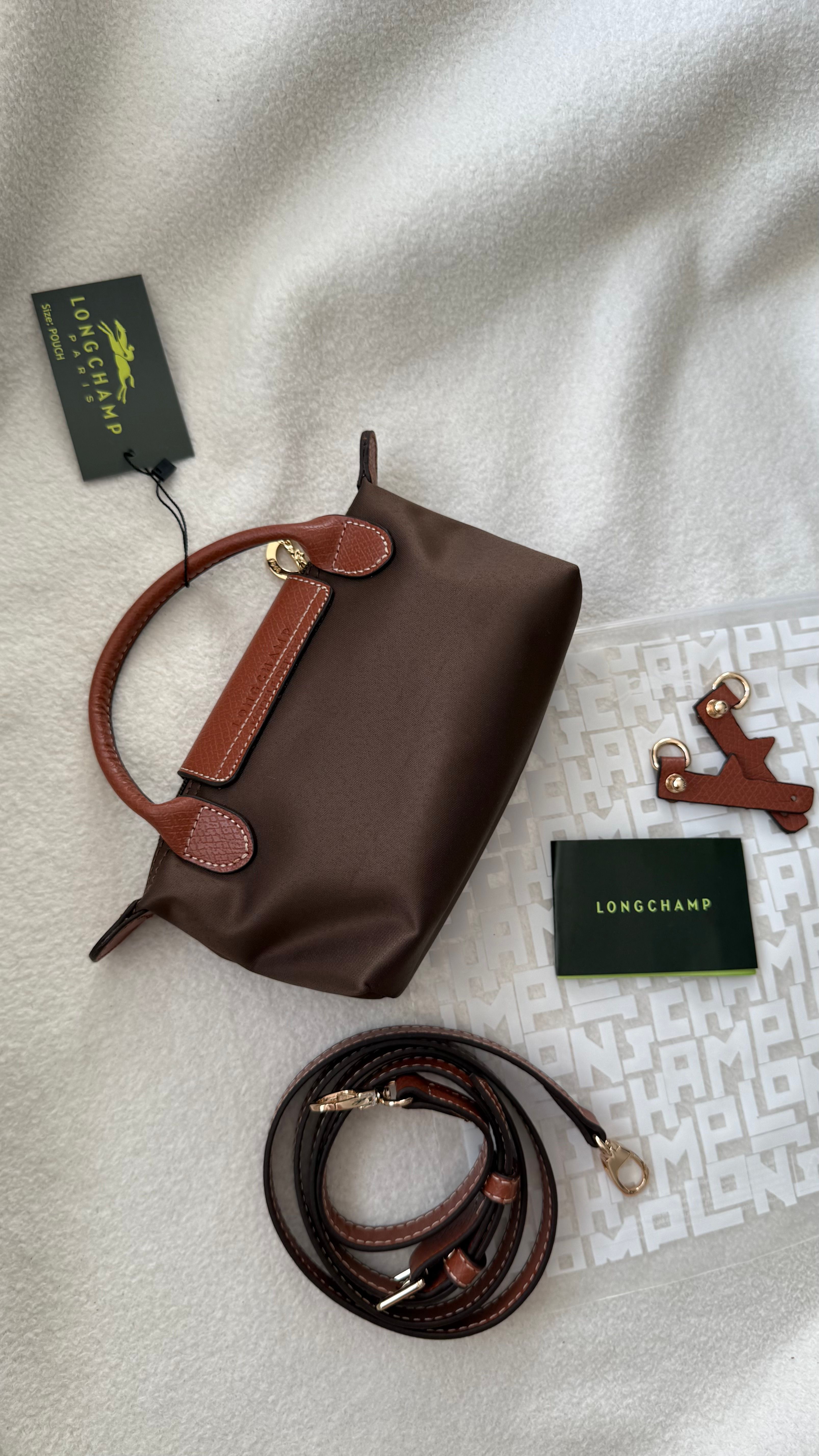 (İTHAL)Longchamp Le Pliage ORJ. Pouch - KAHVERENGİ