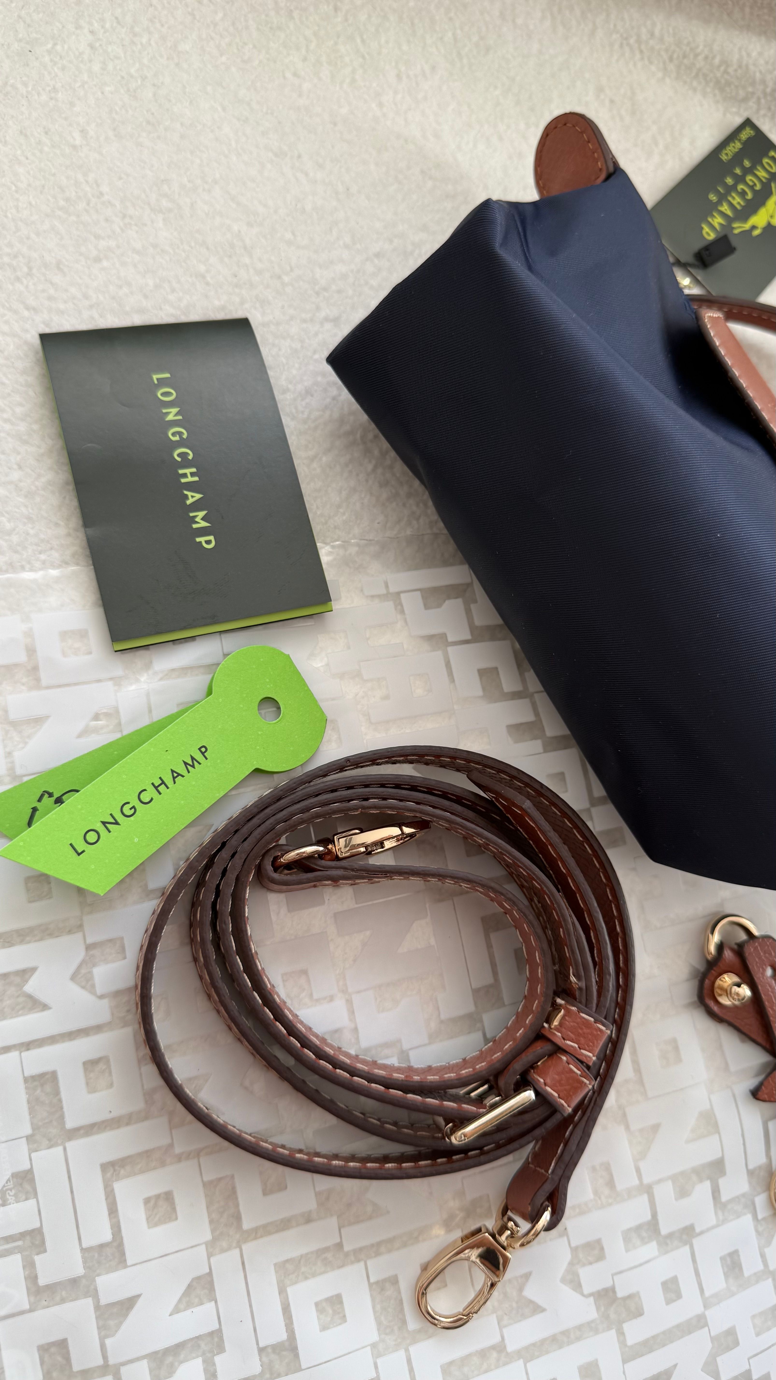 (İTHAL)Longchamp Le Pliage ORJ. Pouch - LACİVERT