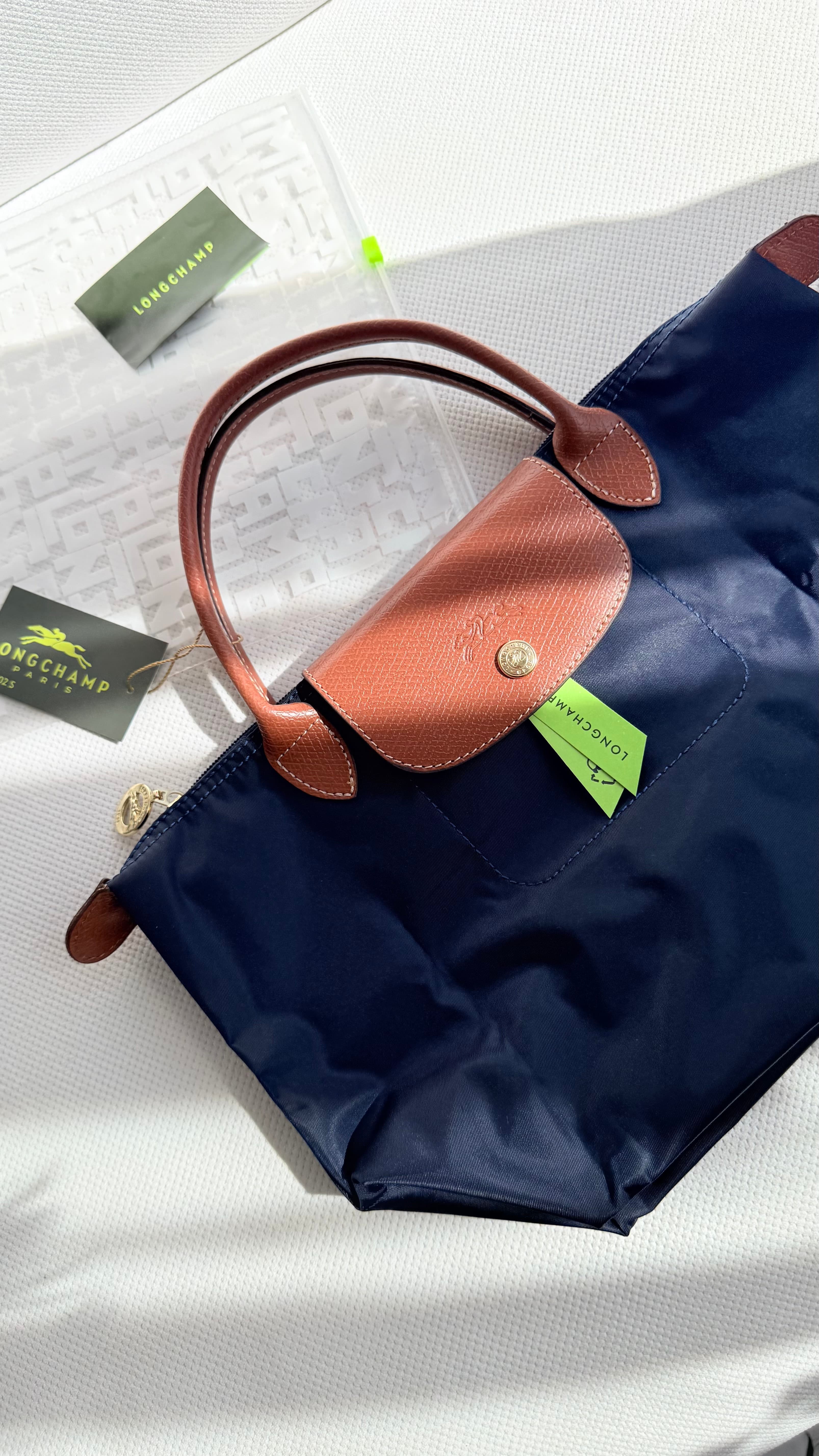 (İTHAL) Le Pliage Original Handbag Kısa Sap-LACİVERT (S BEDEN)