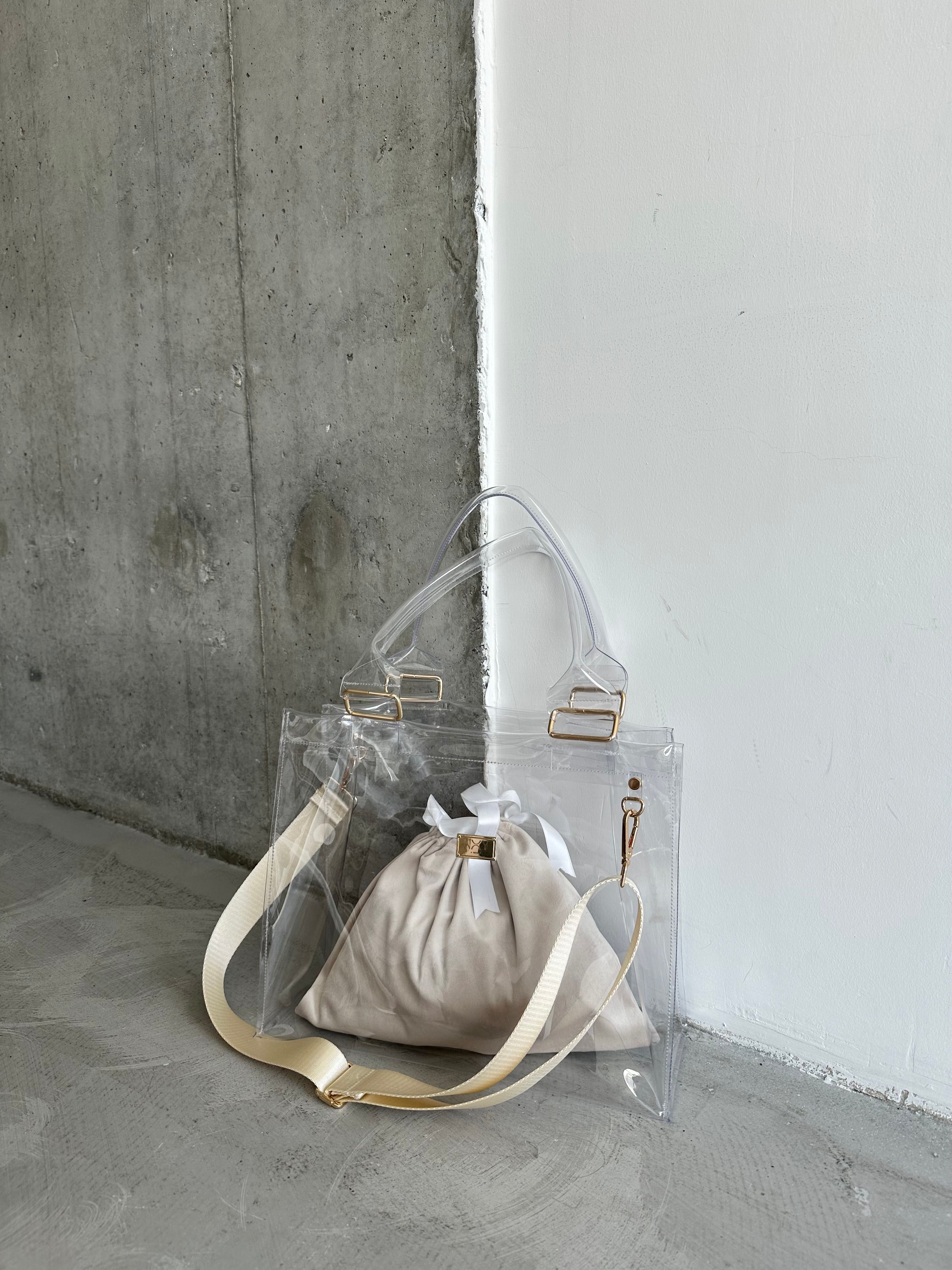 MOODY Clear Big Bag&Make-up Bag - KREM