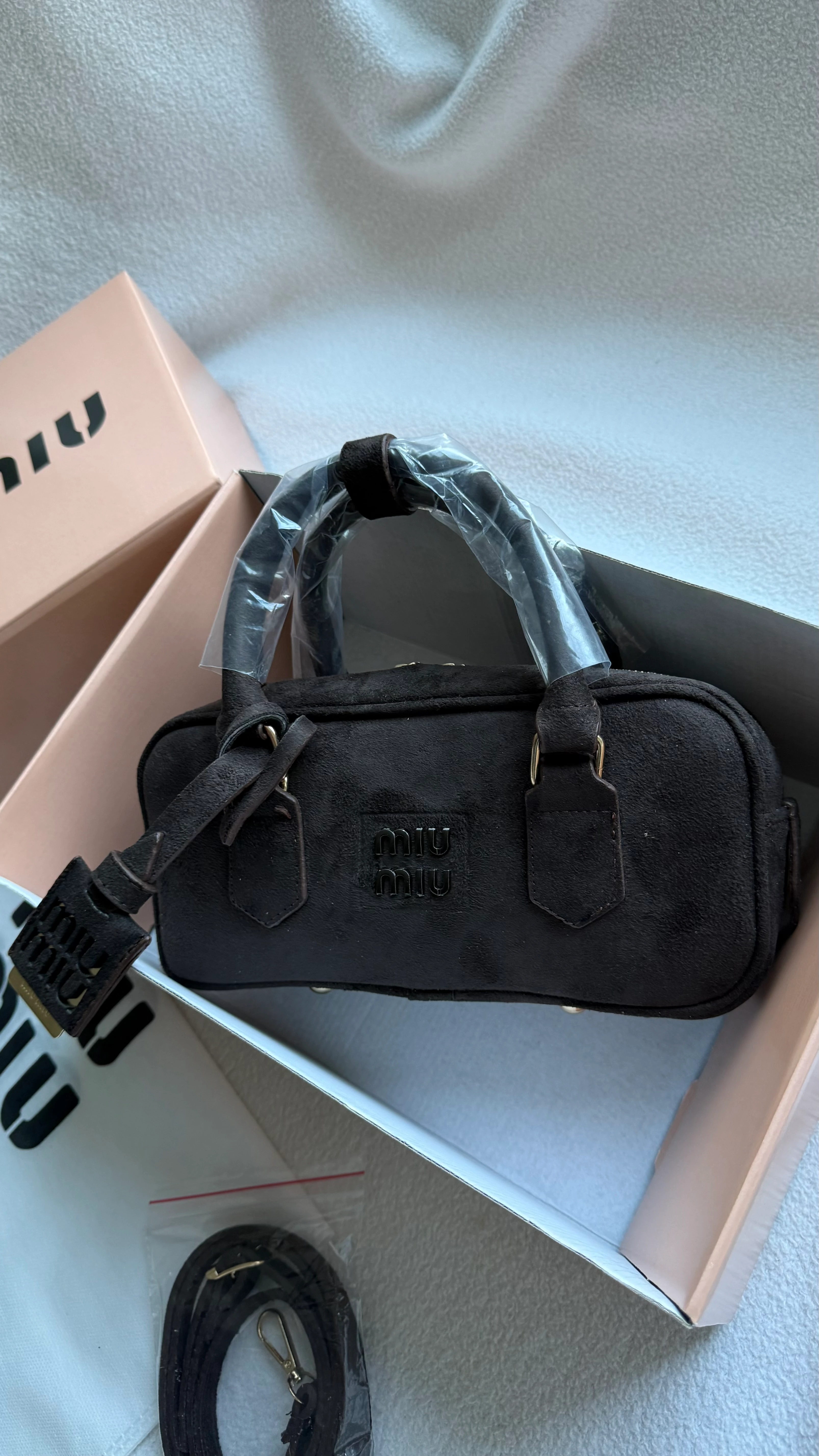 MiuMiu Süet Arcadie ACI KAHVE