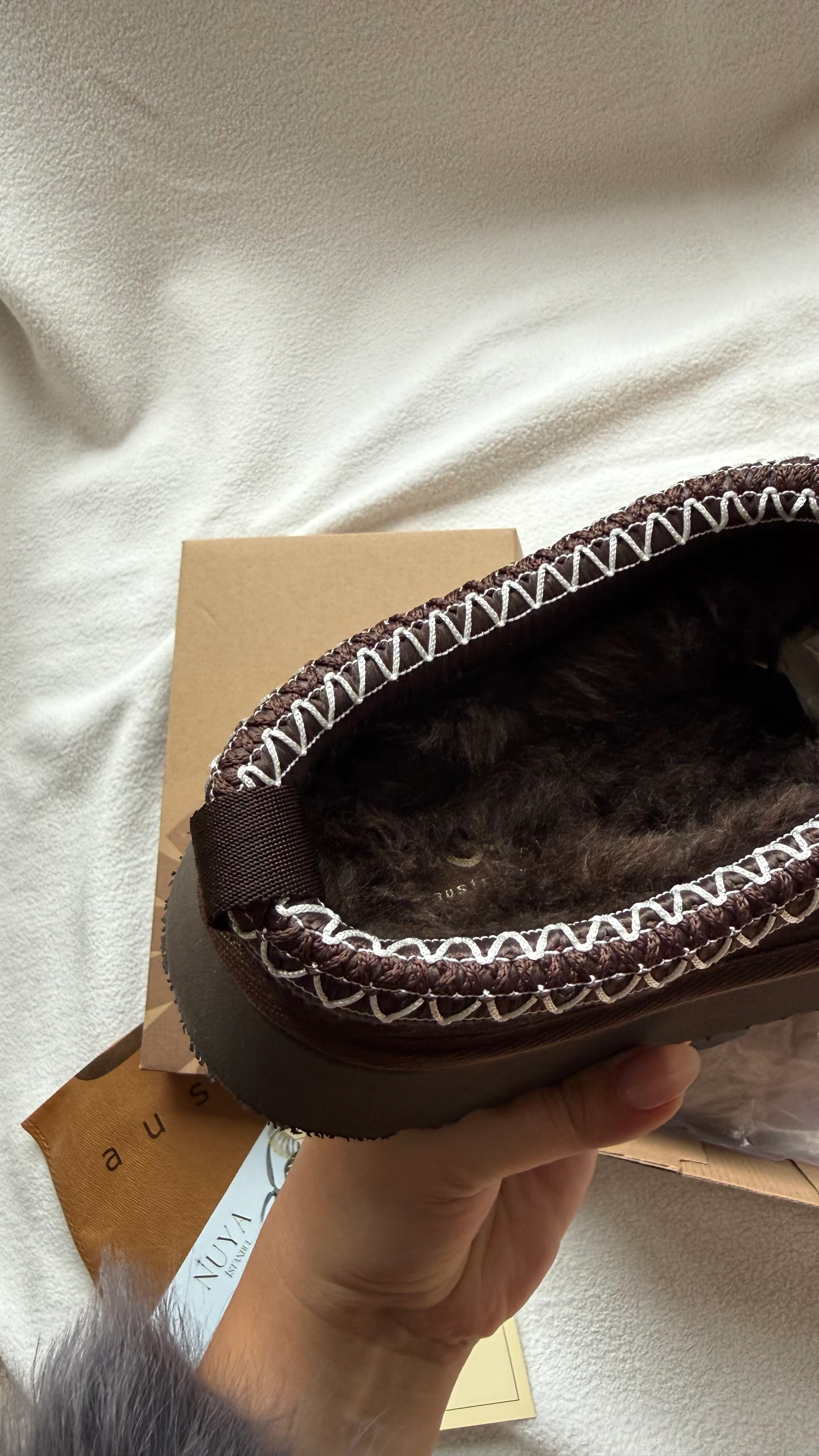 UGG TAZZ BROWN (GERÇEK KÜRK/GERÇEK DERİ) - DAR KALIP