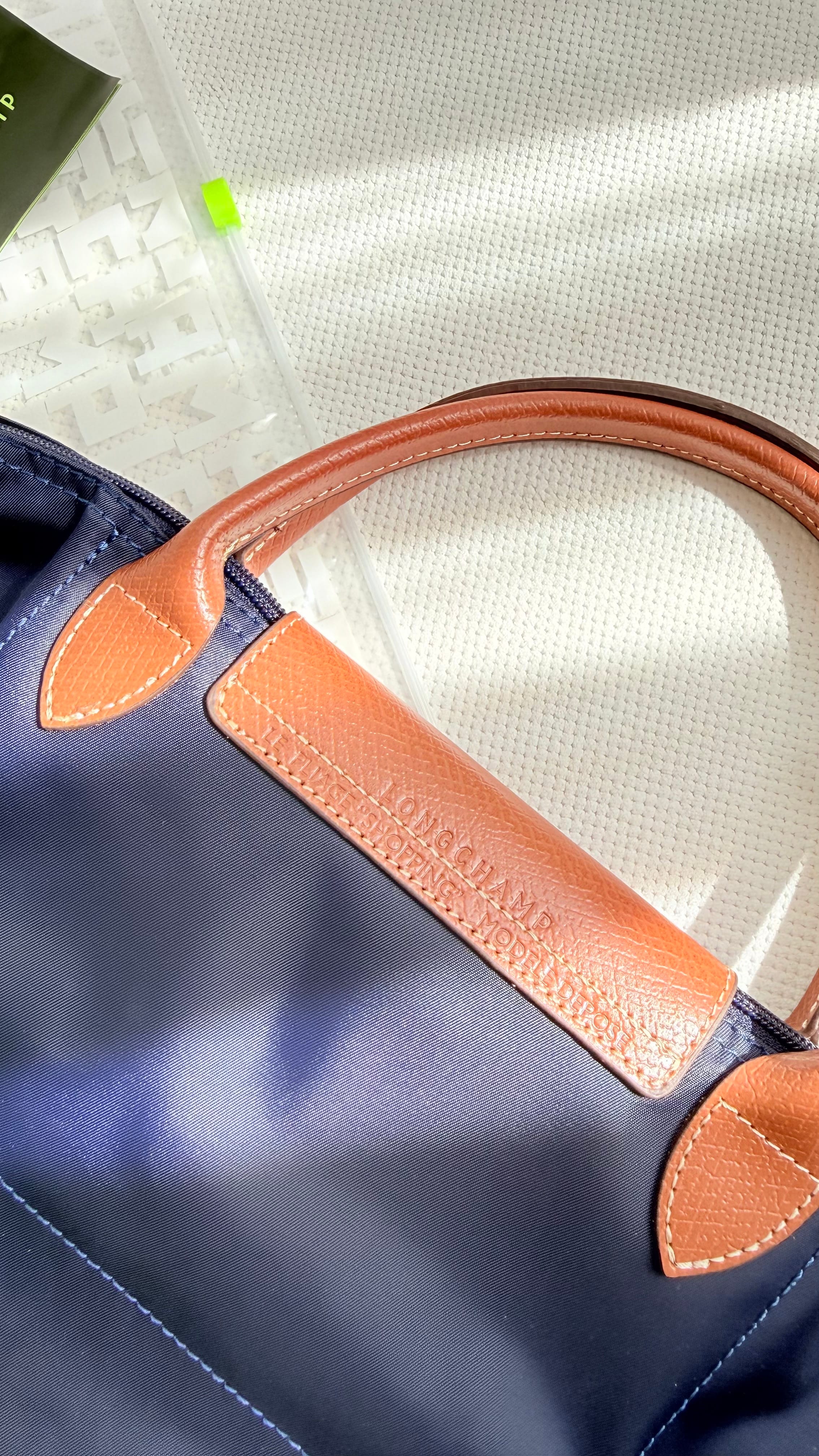(İTHAL) Le Pliage Original Handbag Kısa Sap-LACİVERT (S BEDEN)