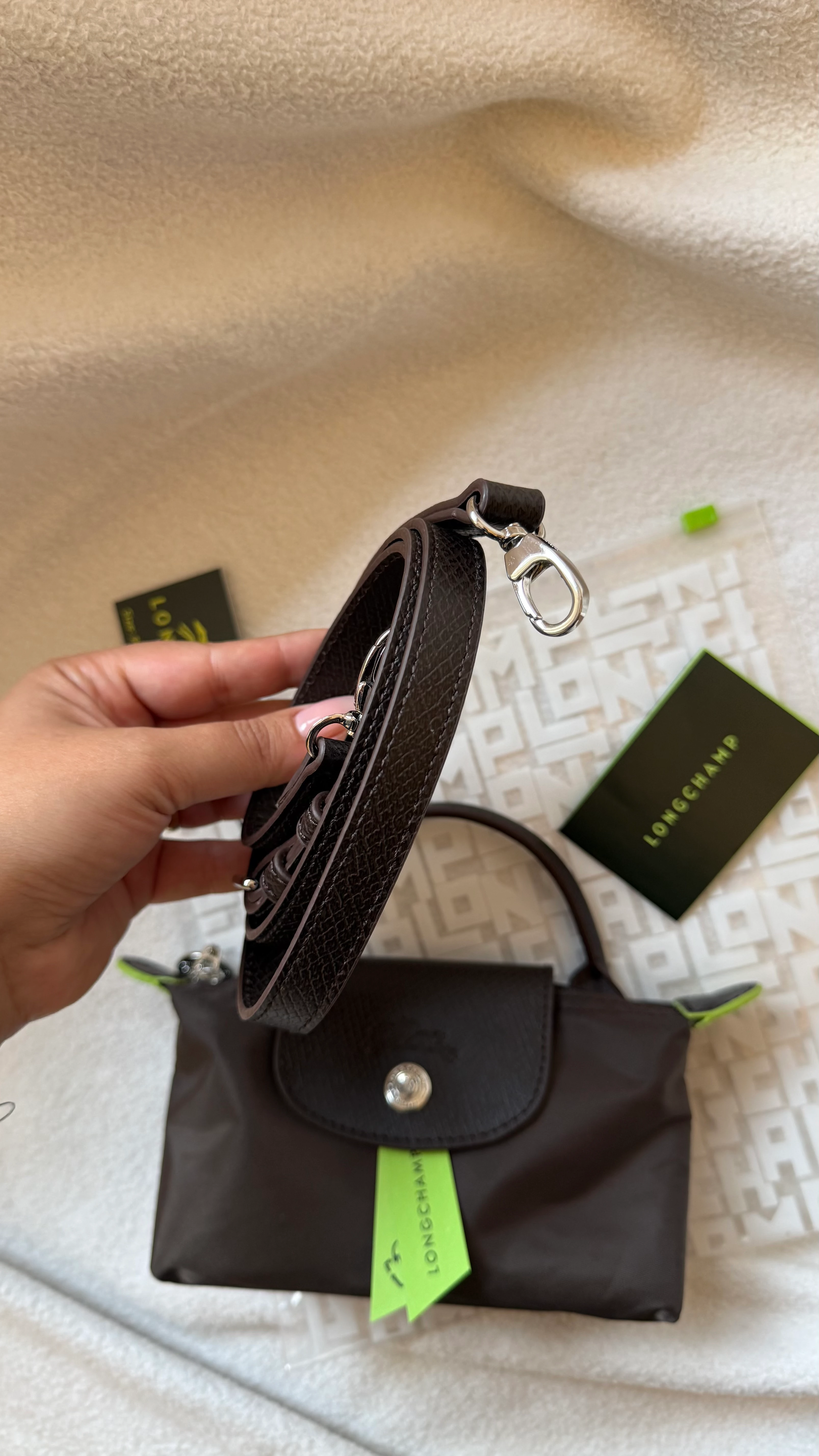 (İTHAL)Longchamp Le Pliage POUCH - MOCHA 