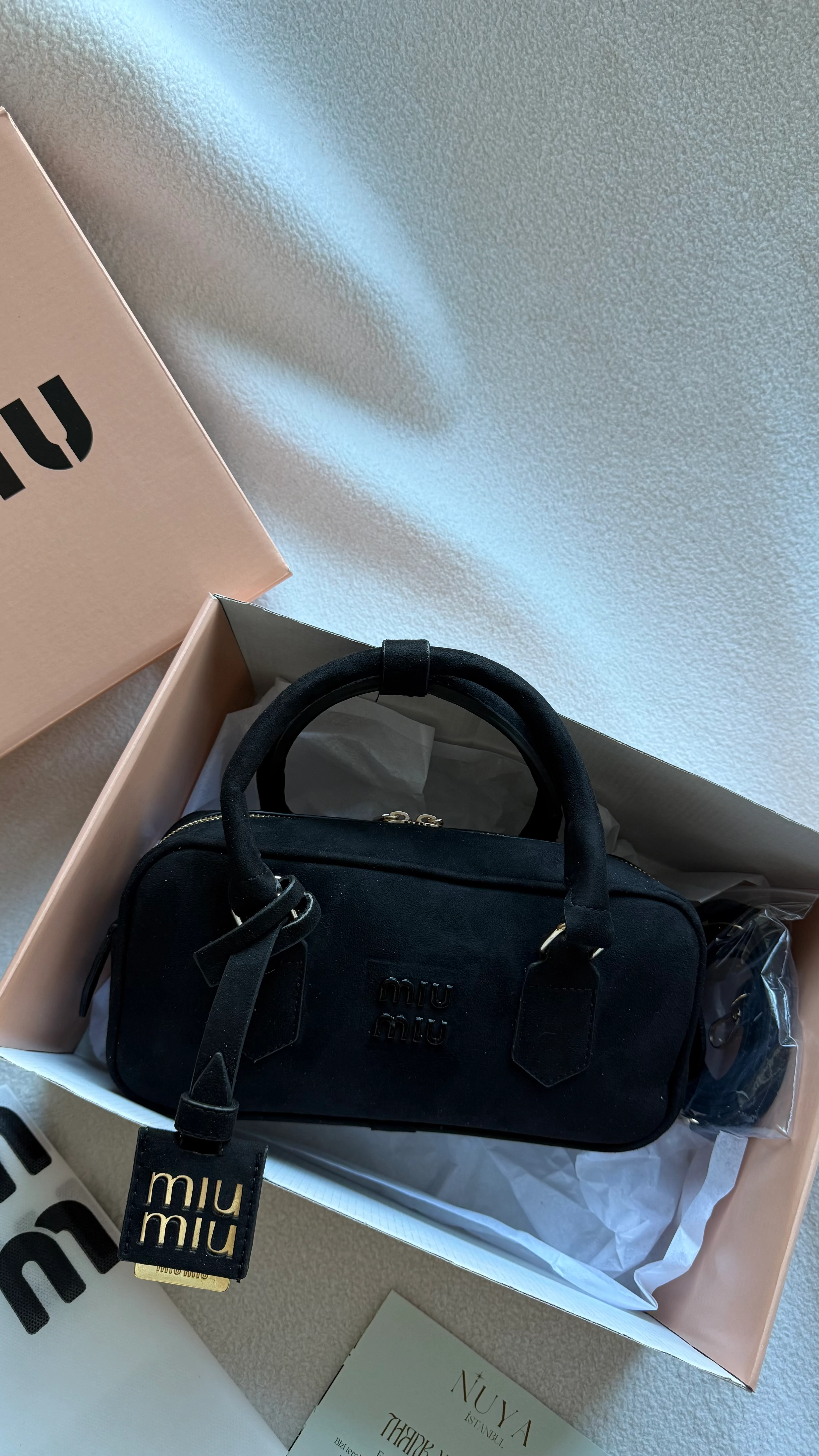 MiuMiu Süet Arcadie SİYAH