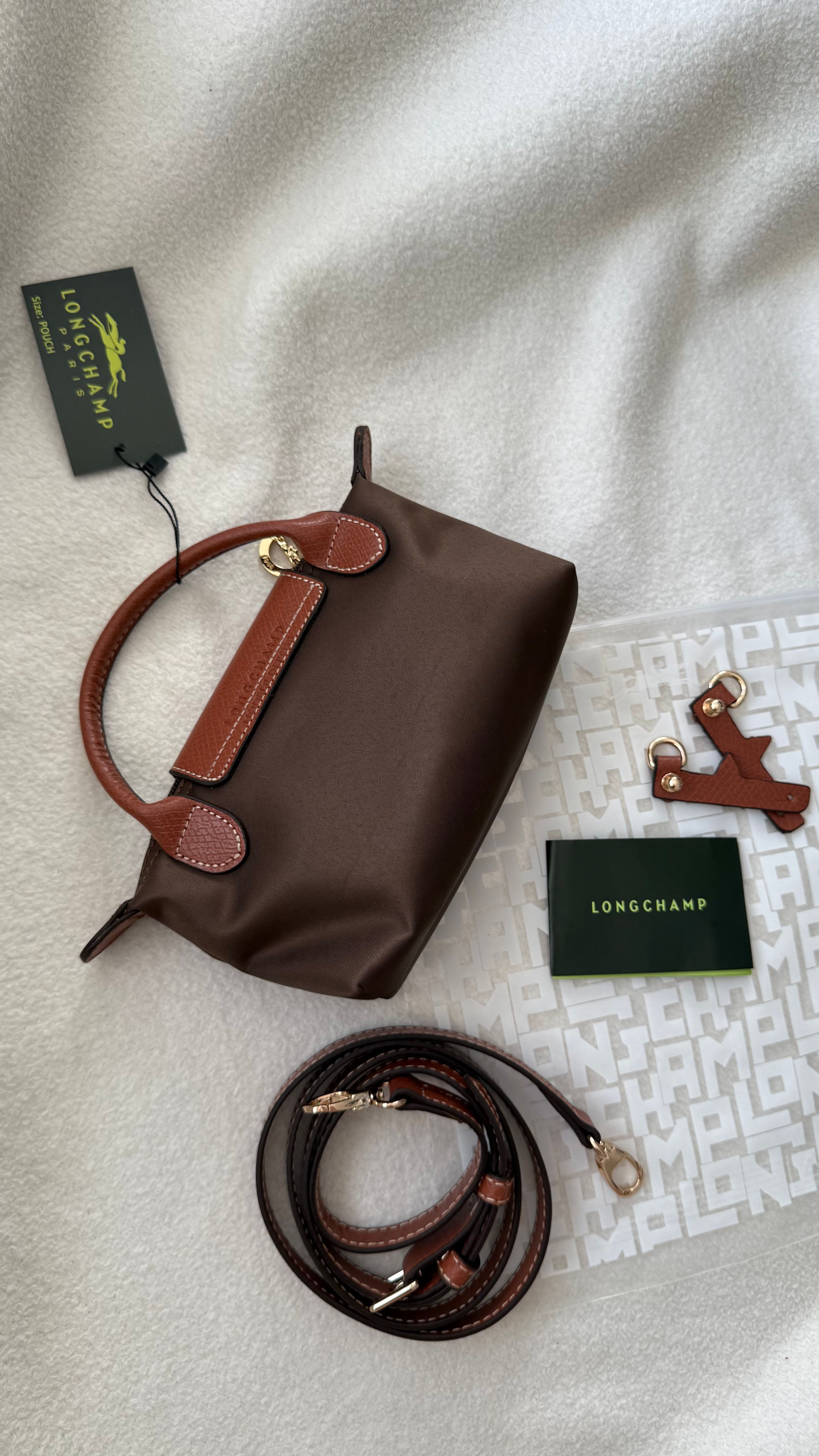 (İTHAL)Longchamp Le Pliage ORJ. Pouch - KAHVERENGİ