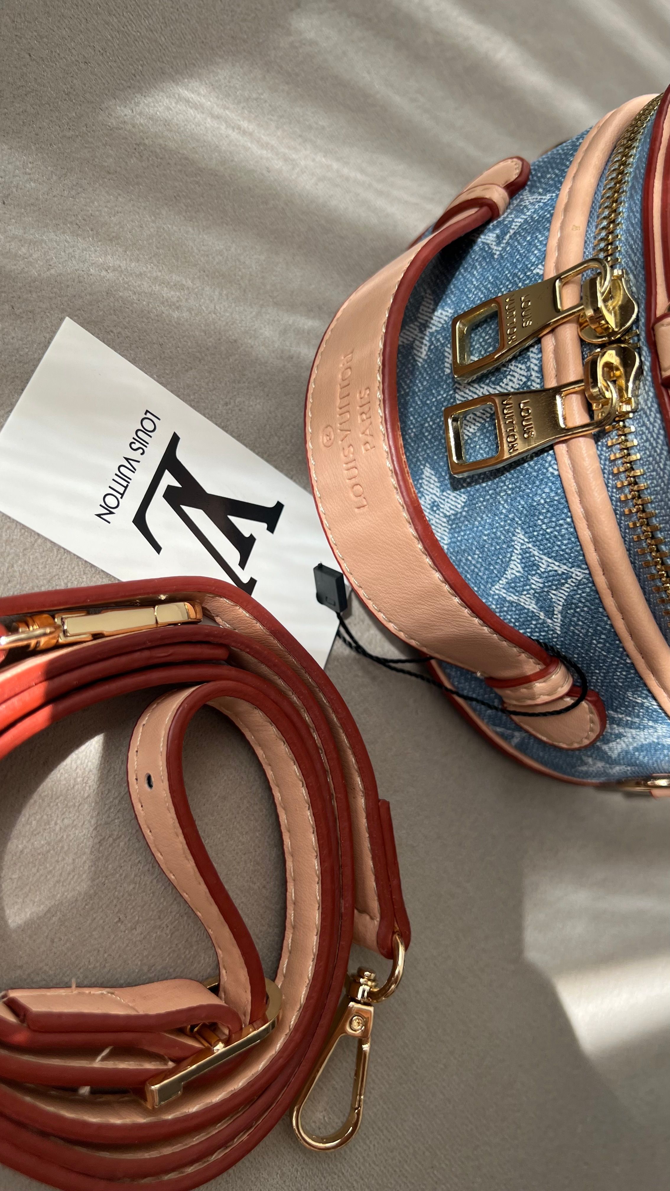 LV Boitte BAG -Açık KOT Rengi & Krem