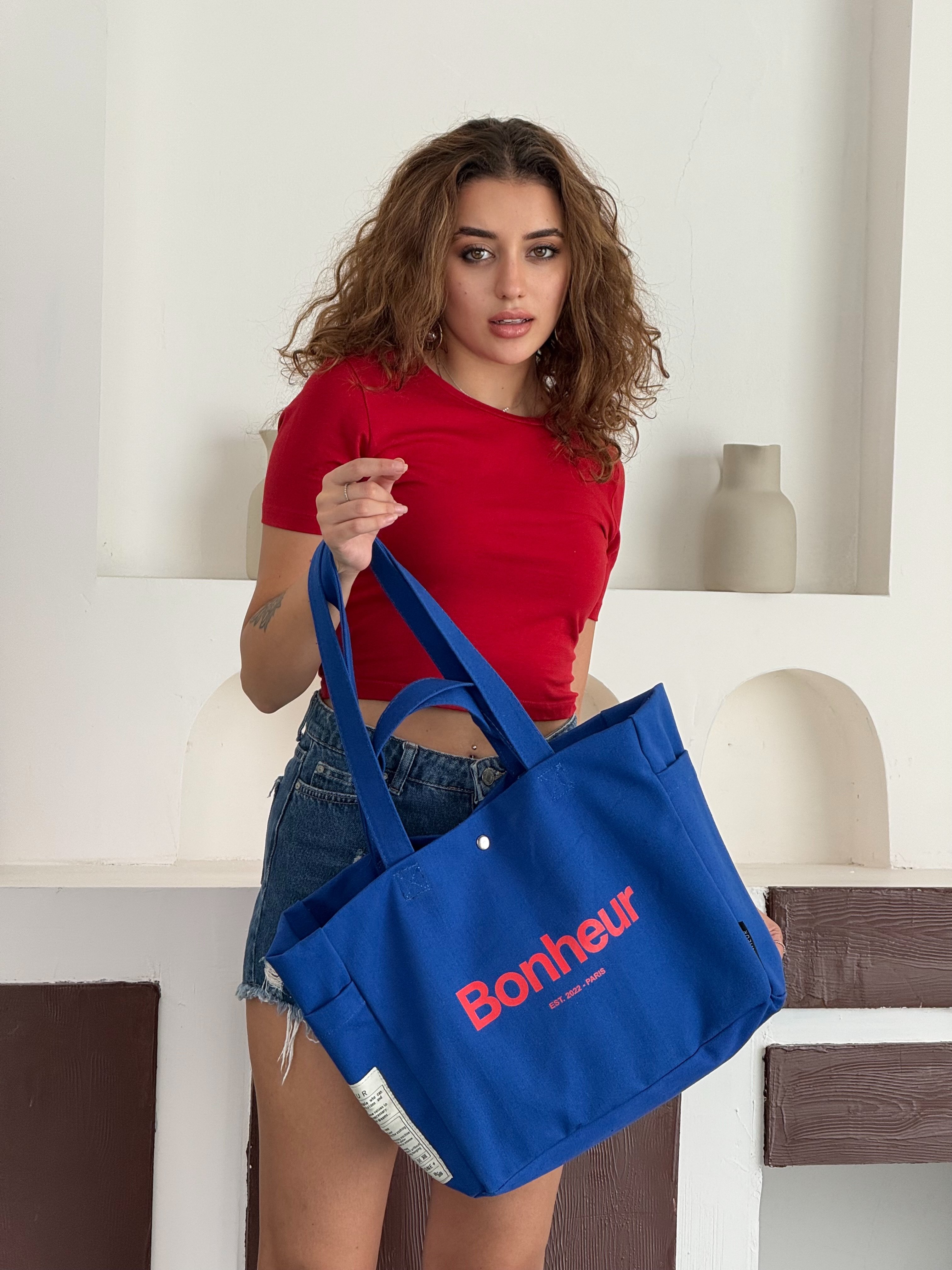 BONHEUR - N°4 Kanvas Çanta - OCEAN BLUE