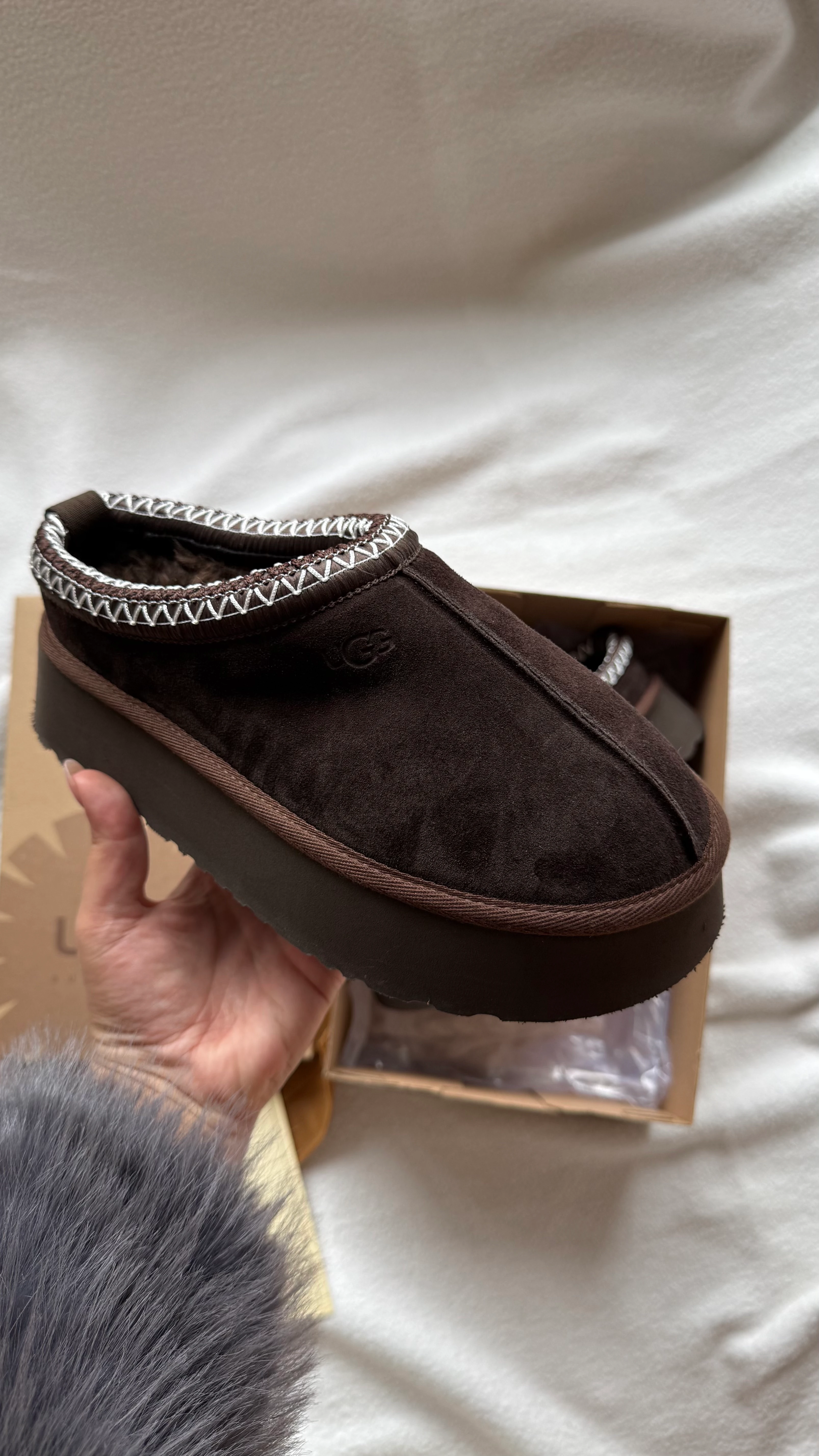 UGG TAZZ BROWN (GERÇEK KÜRK/GERÇEK DERİ) - DAR KALIP