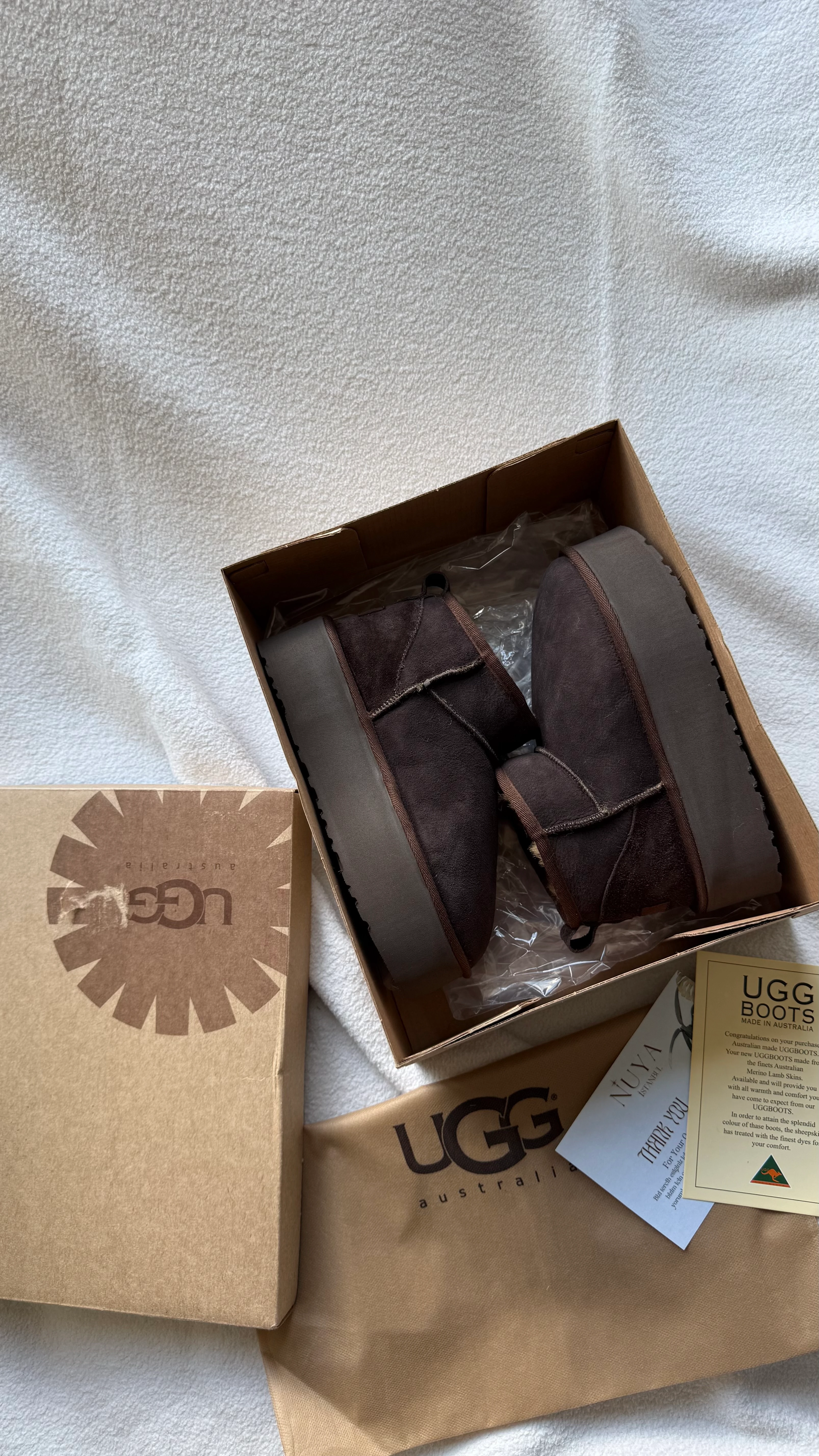 UGG MİNİ PLATFORM ACI KAHVE (GERÇEK KÜRK-GERÇEK DERİ)- DAR KALIP