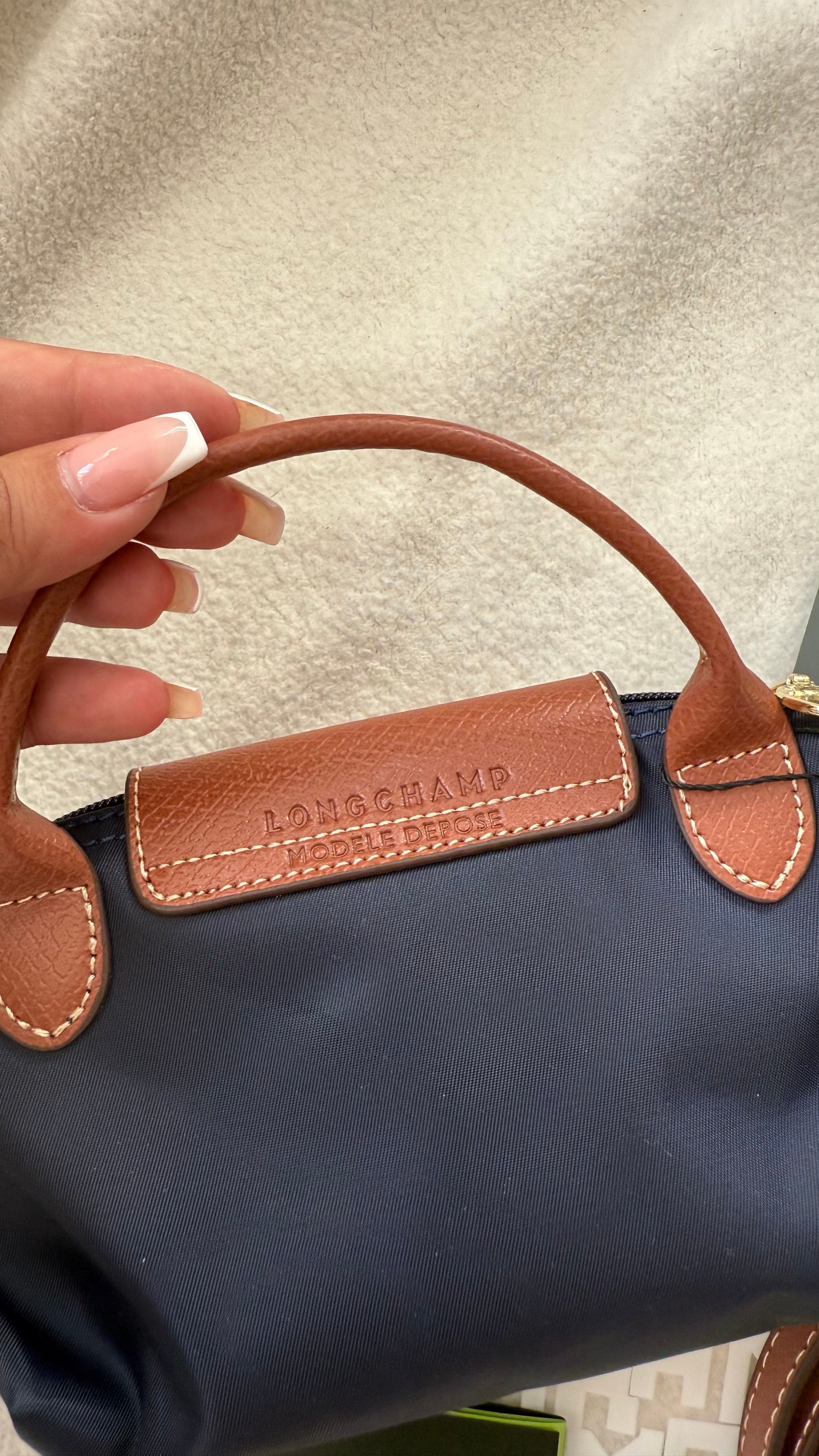 (İTHAL)Longchamp Le Pliage ORJ. Pouch - LACİVERT