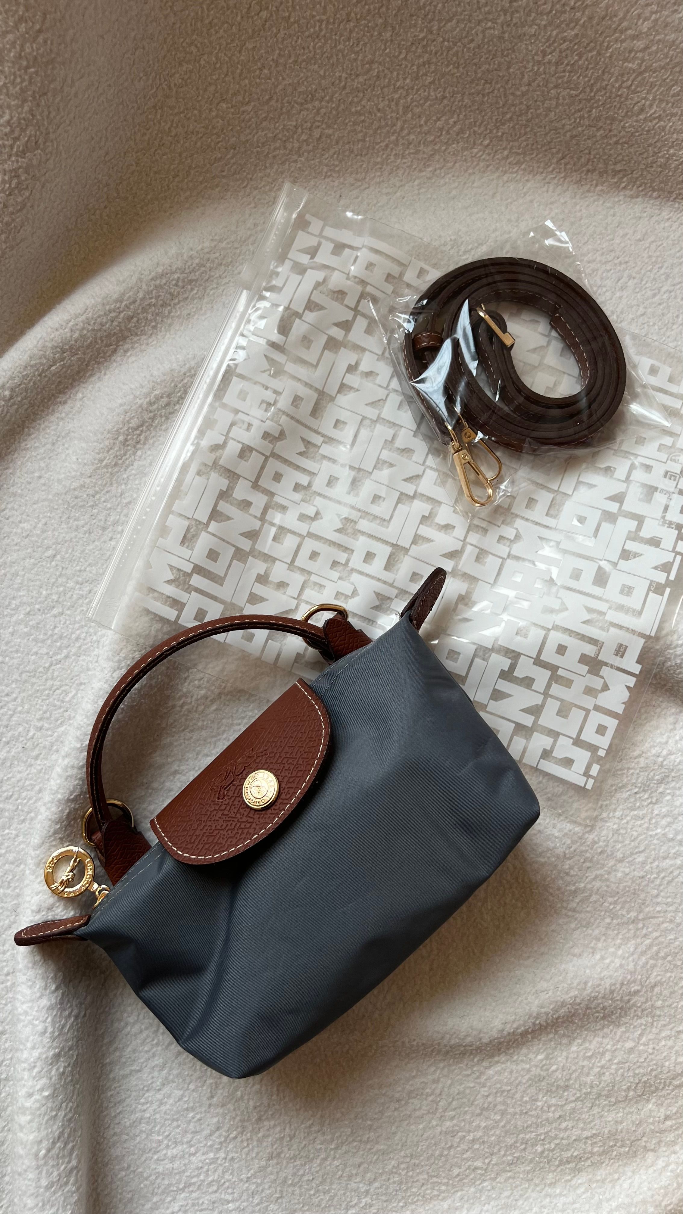 Longchamp La Pliage Koyu Gri-MİNİ