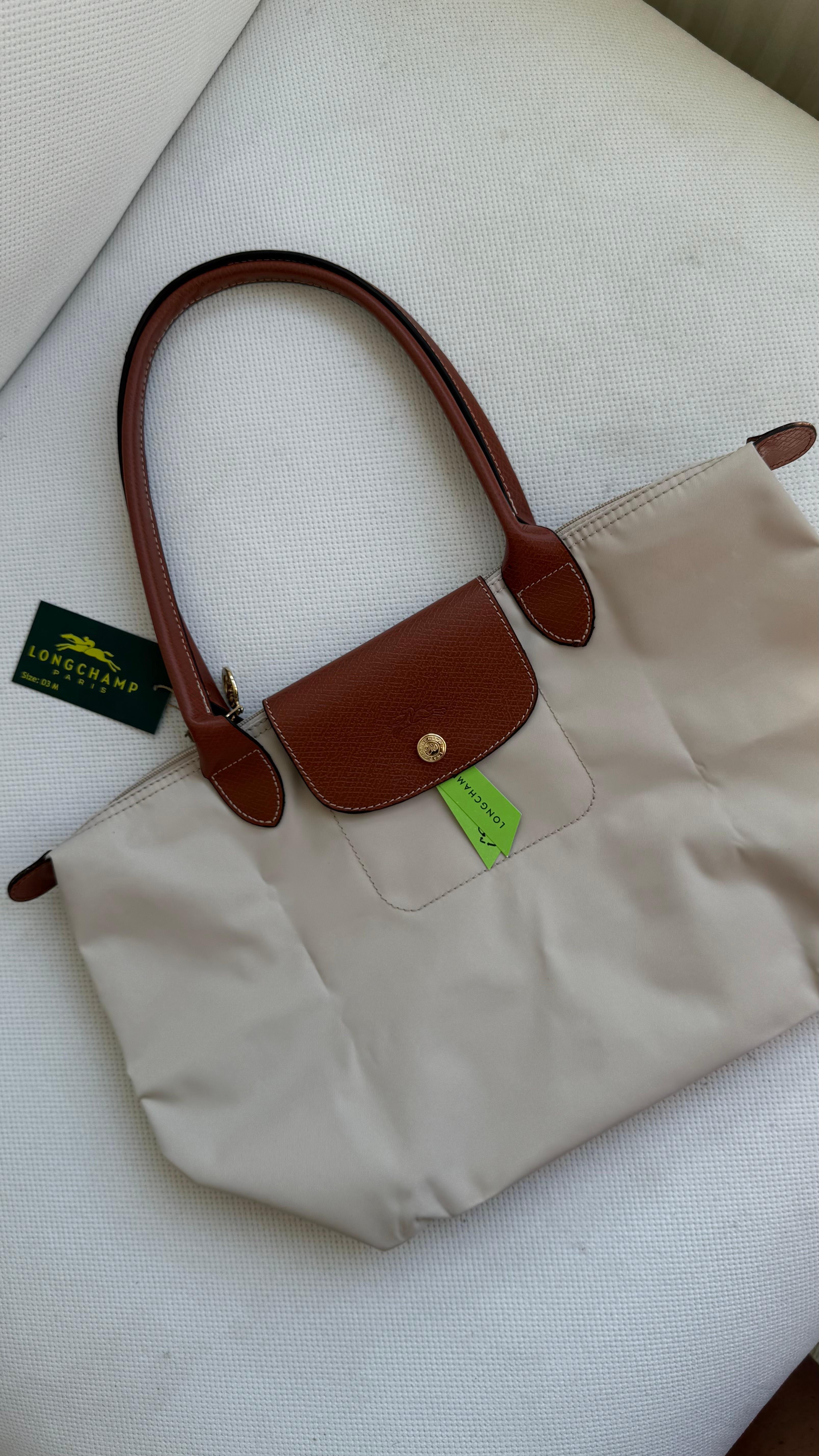 (İTHAL) Le Pliage Original Tote - KREM