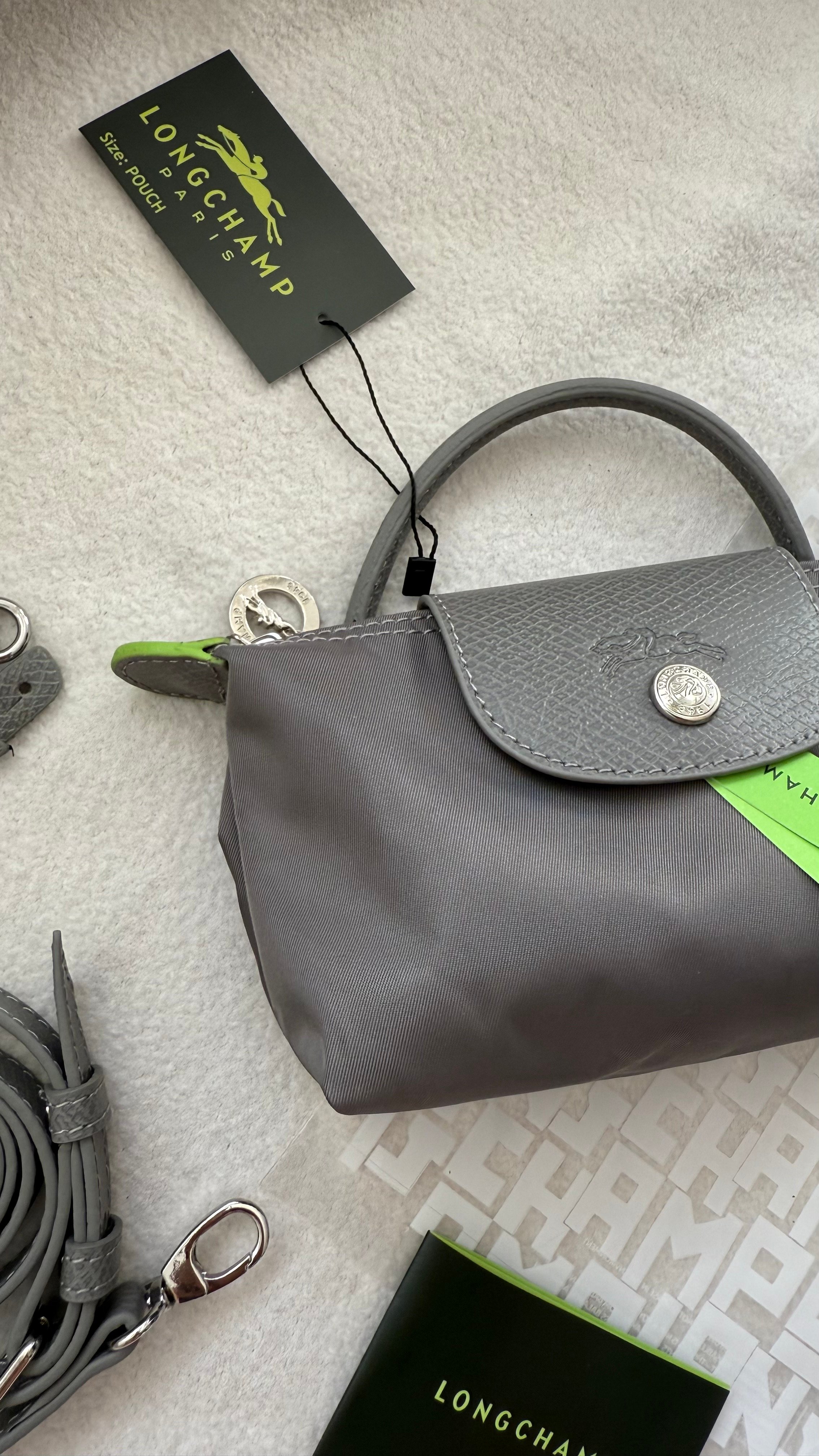 (İTHAL)Longchamp Le Pliage ORJ. Pouch- GRİ