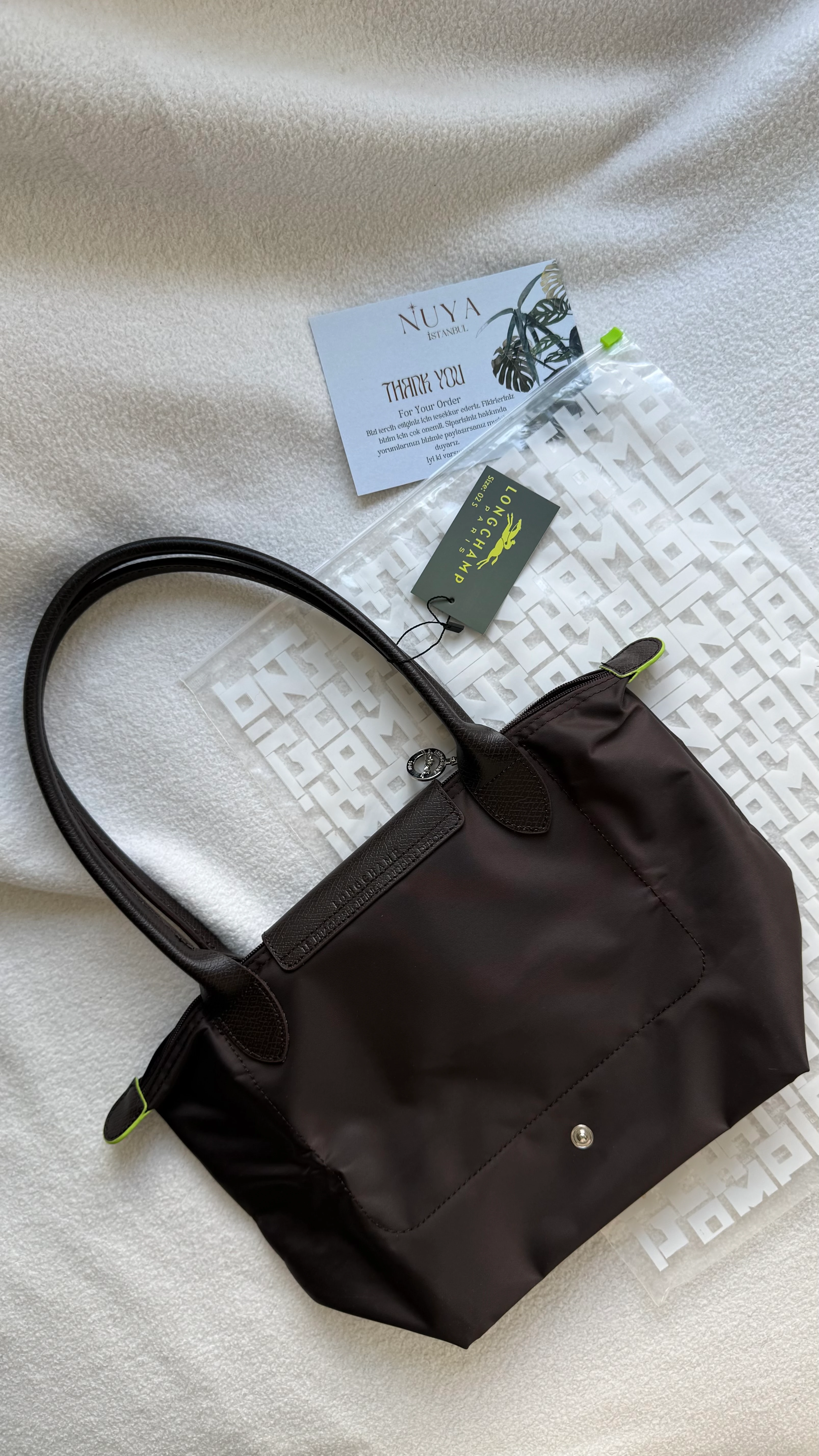 (İTHAL) LONGCHAMP LE PLİAGE TOTE-  MOCHA