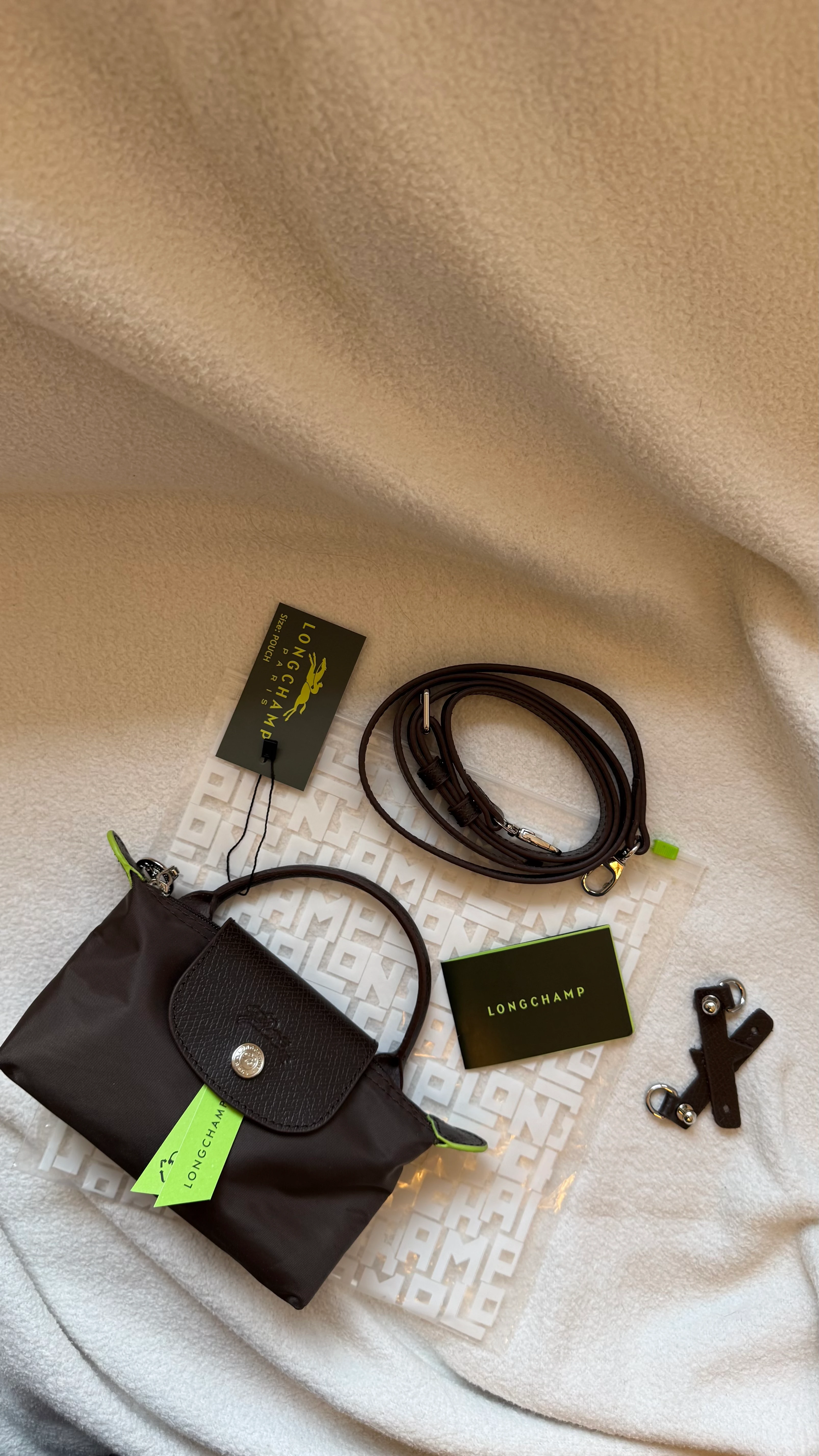 (İTHAL)Longchamp Le Pliage POUCH - MOCHA 