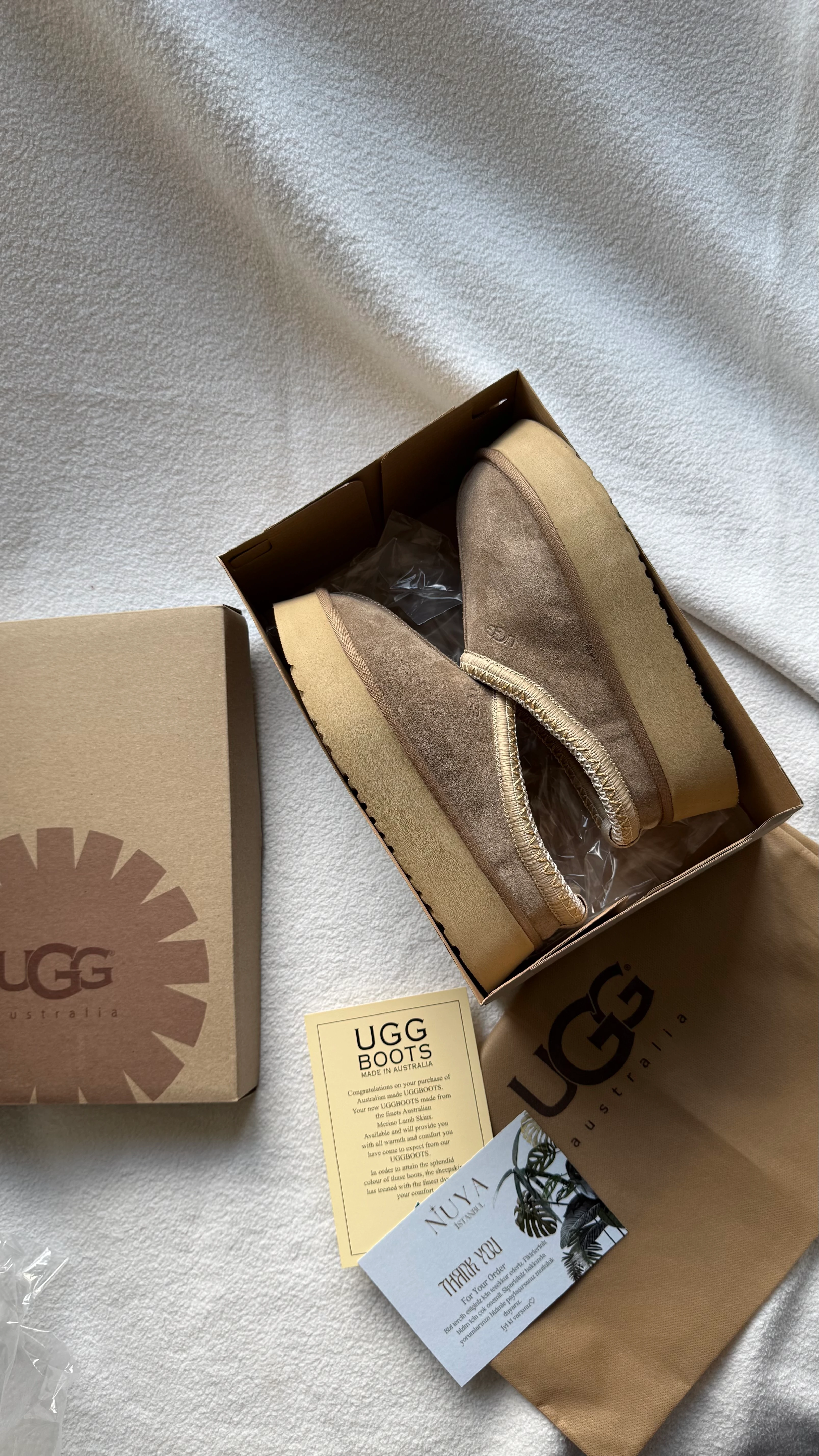 UGG TAZZ VİZON (GERÇEK KÜRK/GERÇEK DERİ) - DAR KALIP