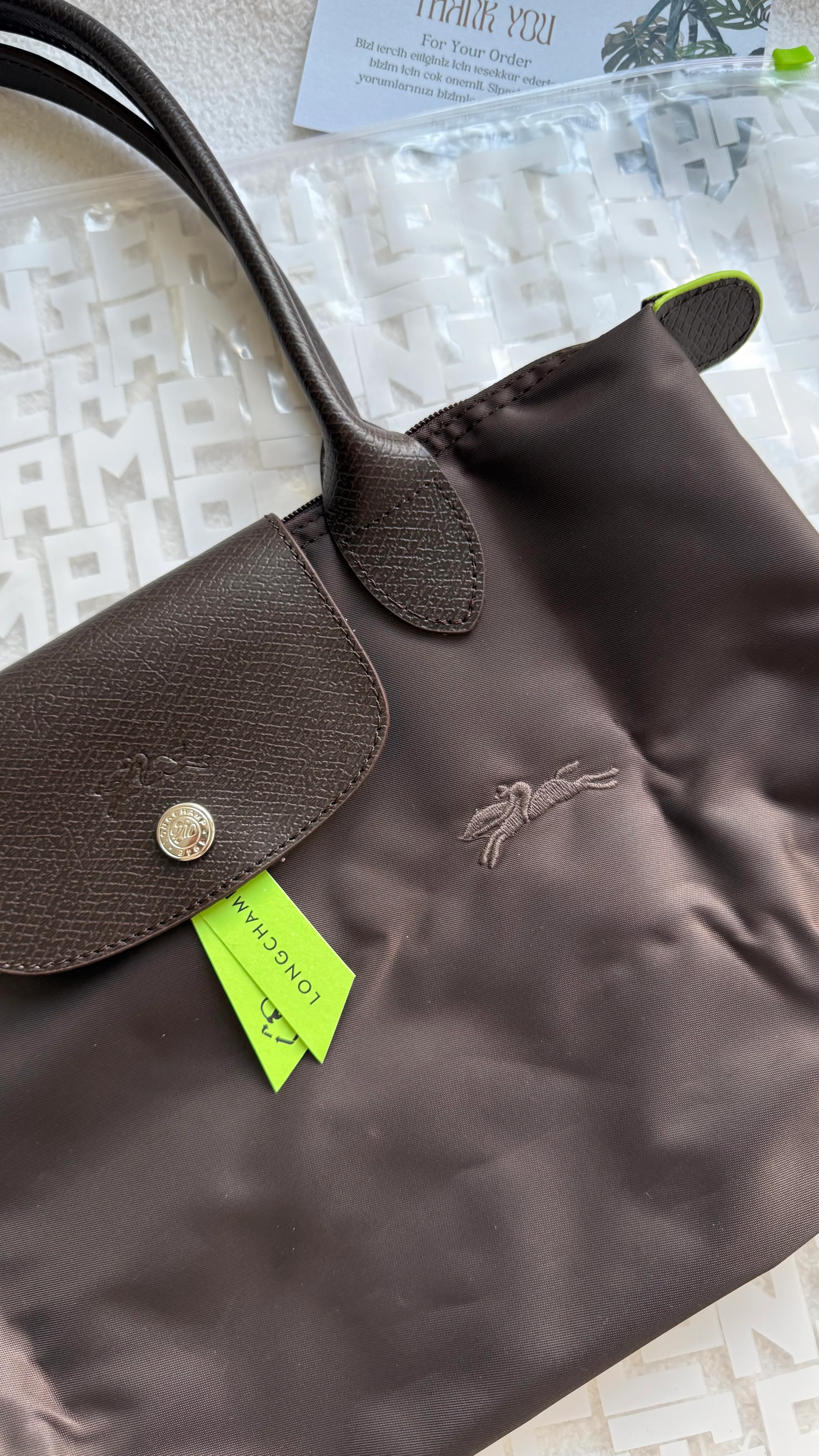 (İTHAL) LONGCHAMP LE PLİAGE TOTE-  MOCHA