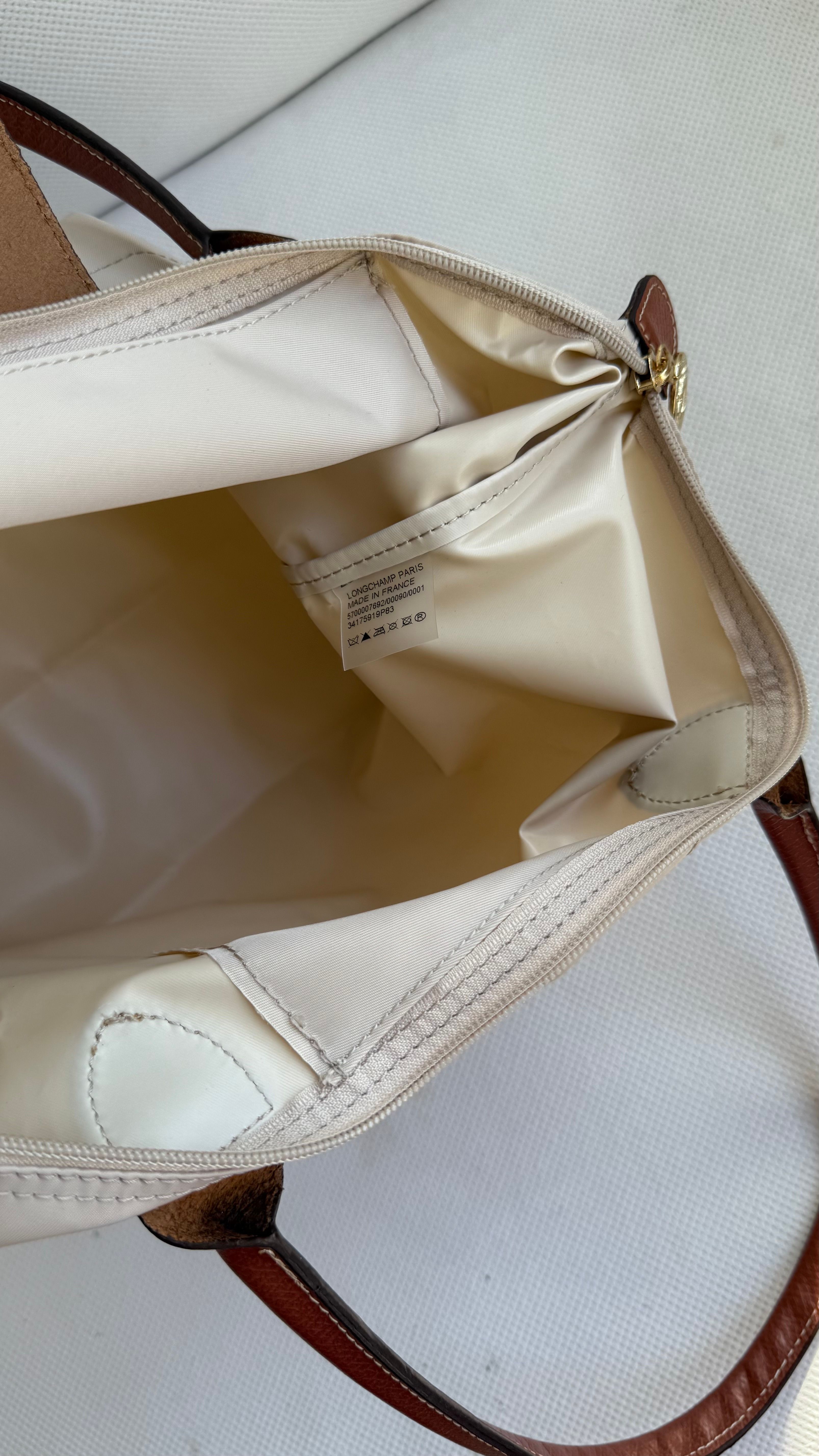 (İTHAL) Le Pliage Original Tote - KREM
