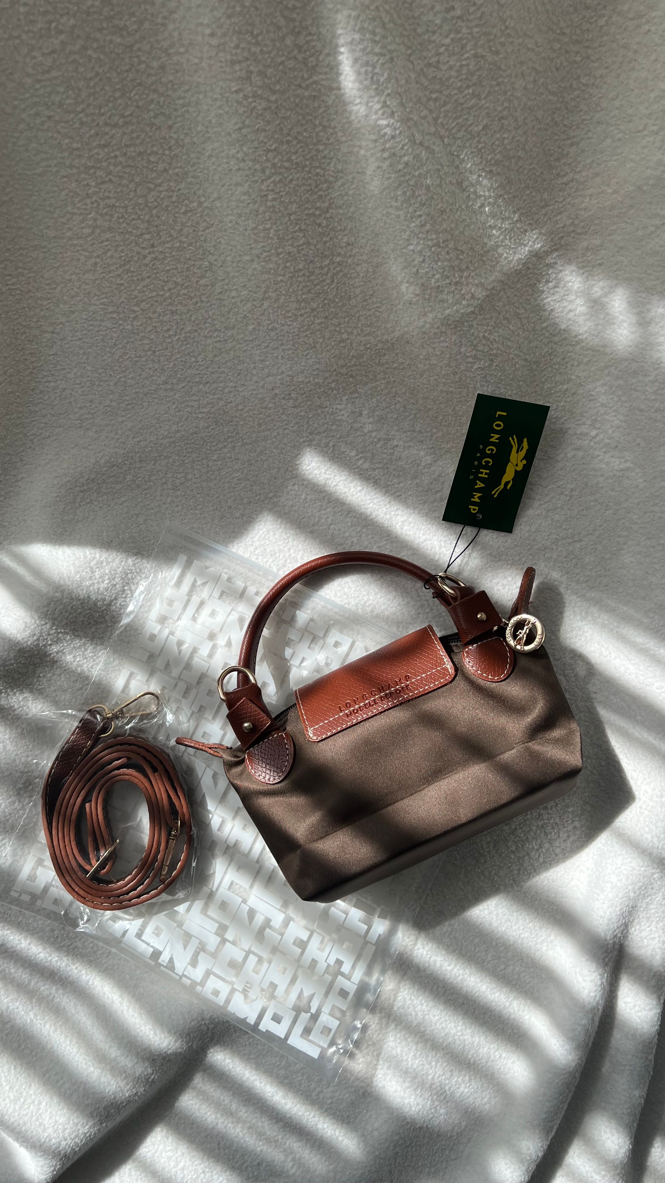  Longchamp Mini Pliage - Acı Kahve&Taba