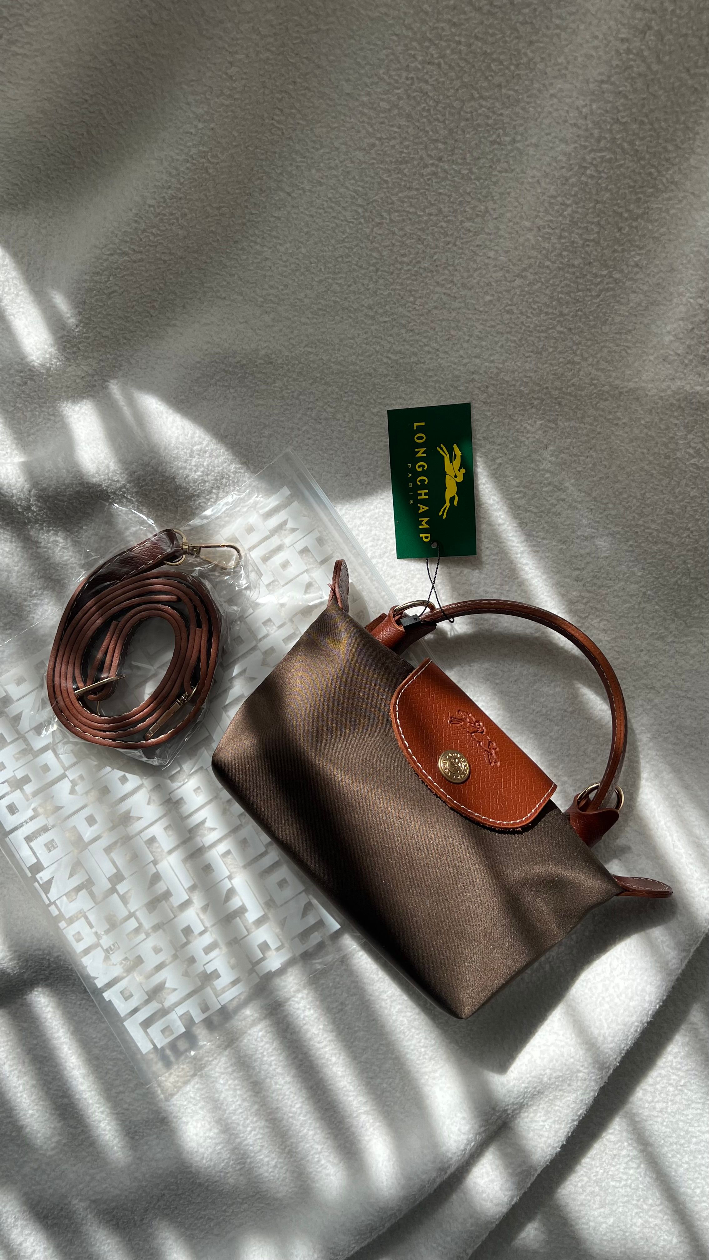  Longchamp Mini Pliage - Acı Kahve&Taba