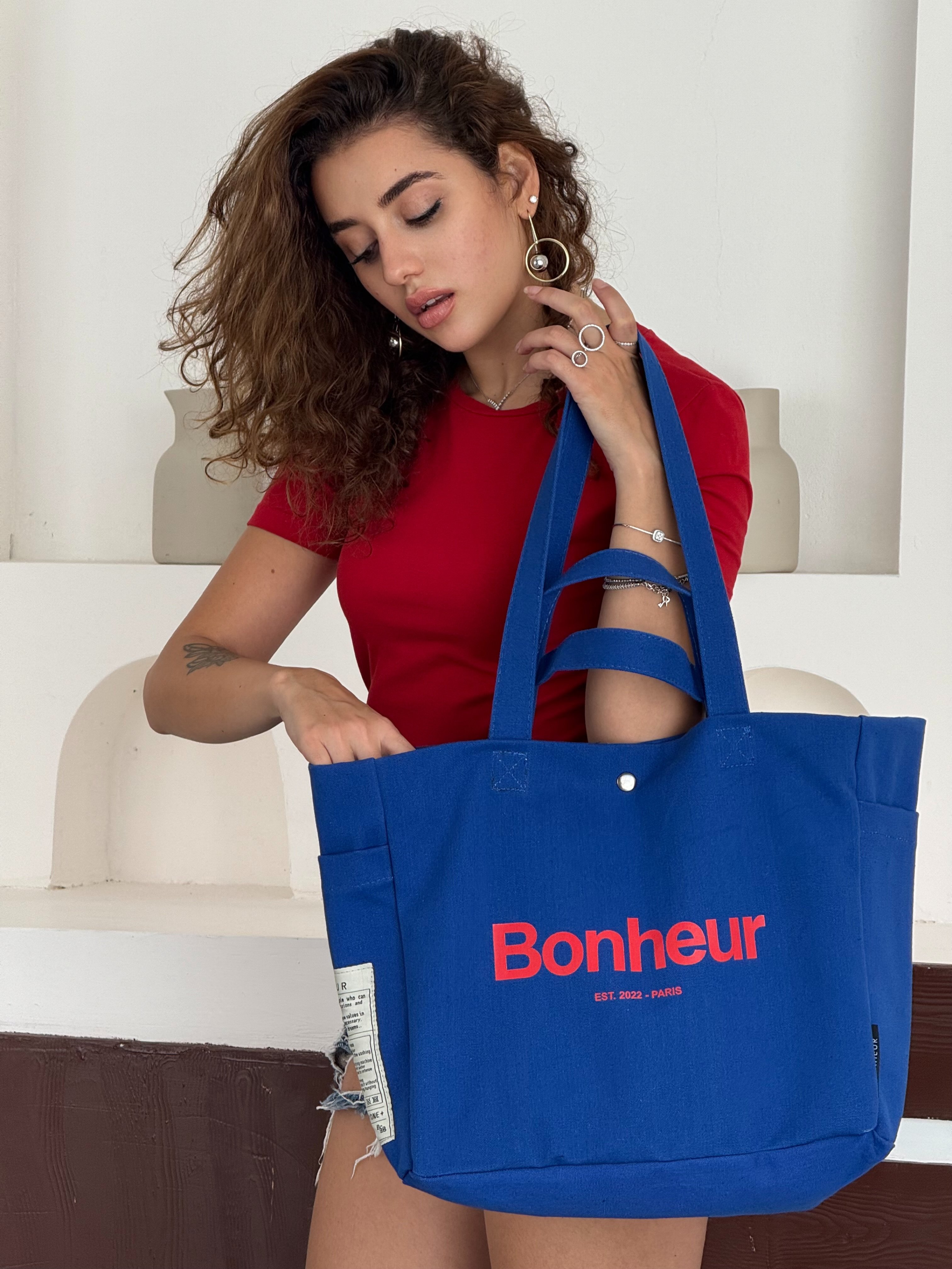 BONHEUR - N°4 Kanvas Çanta - OCEAN BLUE