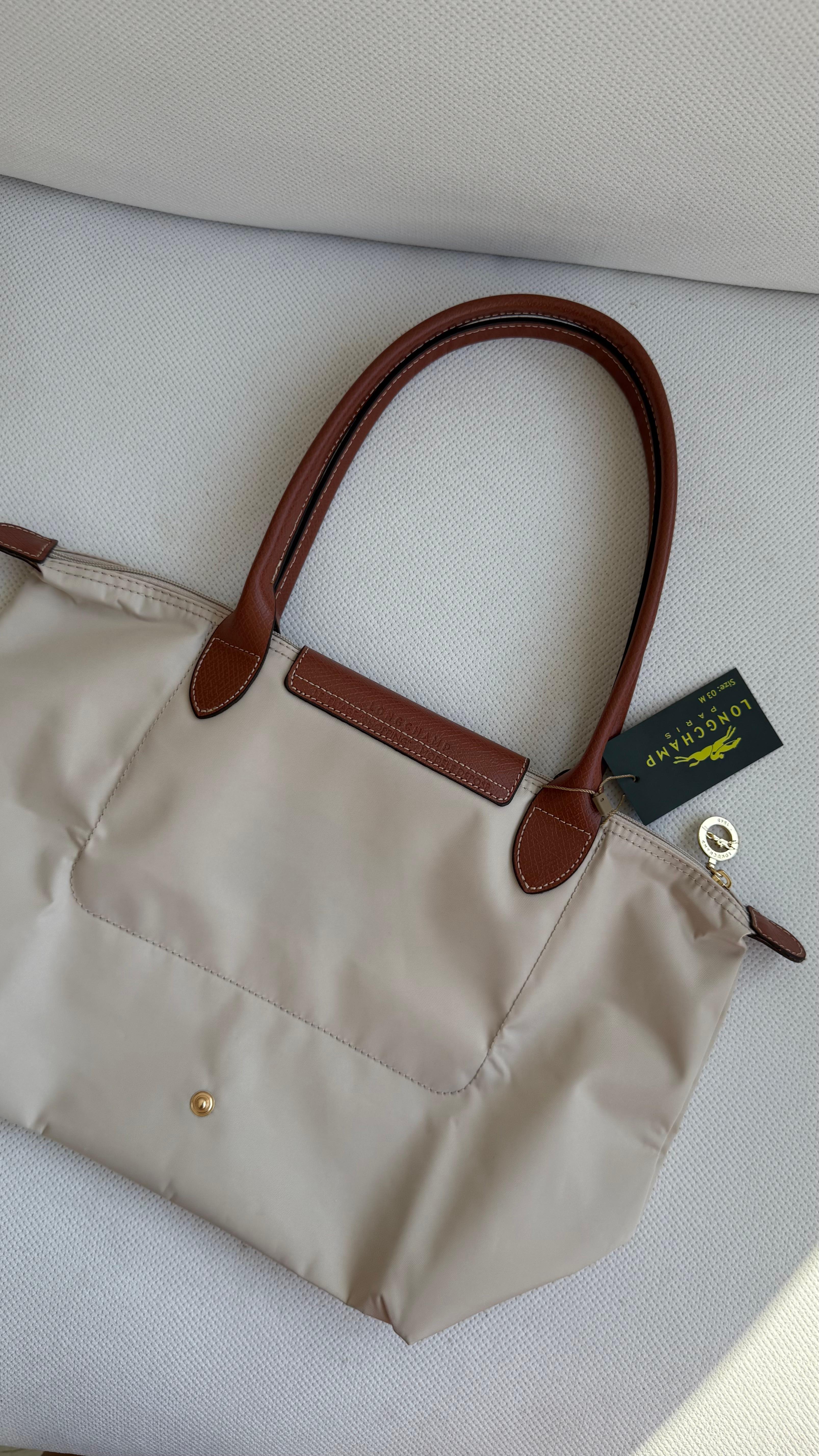(İTHAL) Le Pliage Original Tote - KREM