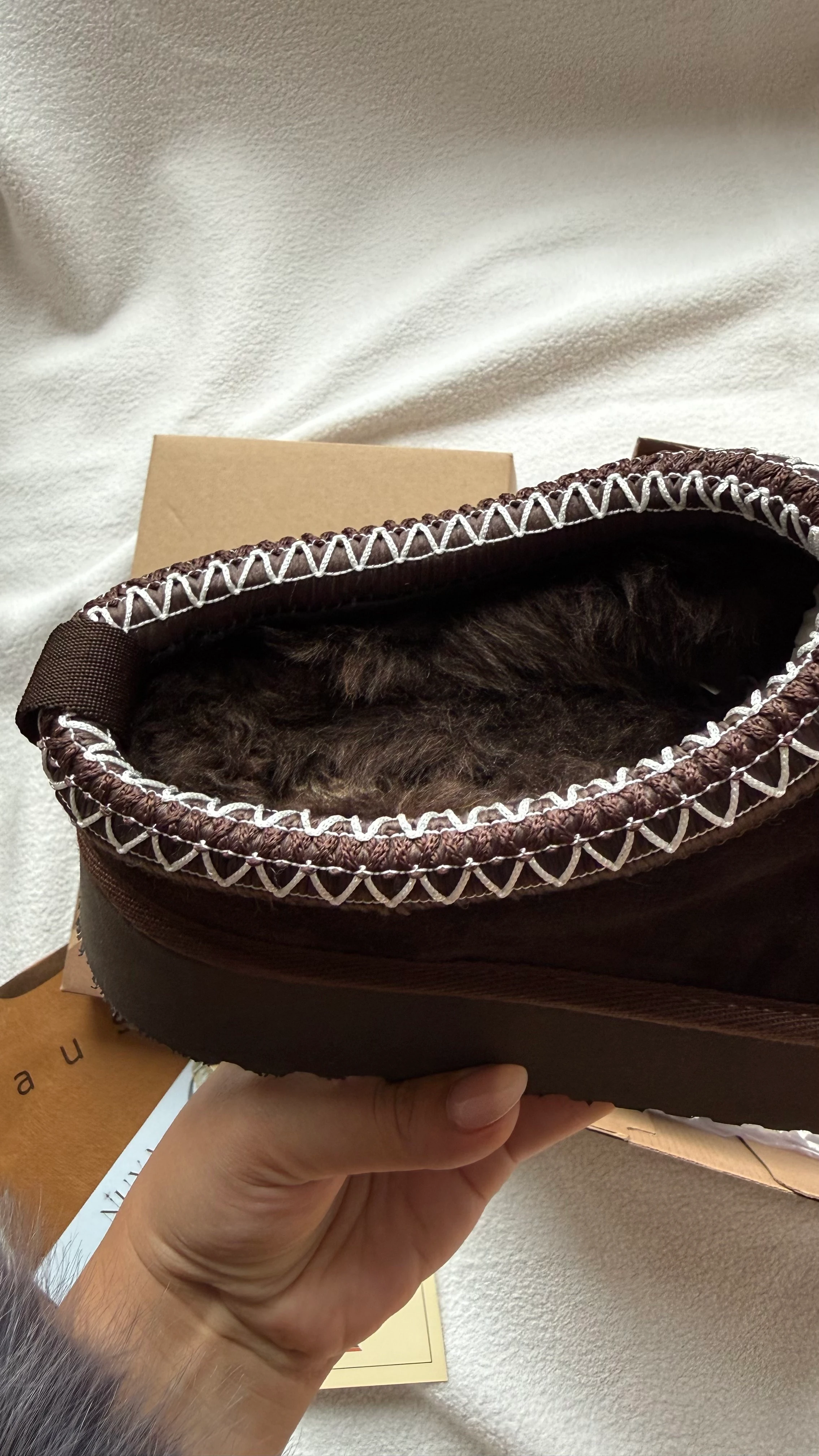 UGG TAZZ BROWN (GERÇEK KÜRK/GERÇEK DERİ) - DAR KALIP