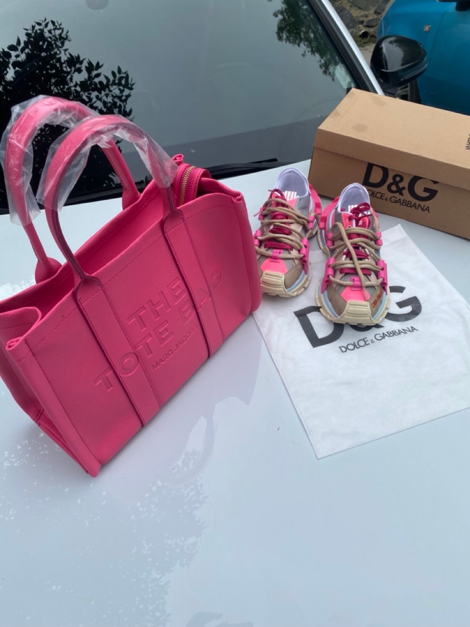 Pink DG & Pink Marc Jacobs Tote Bag