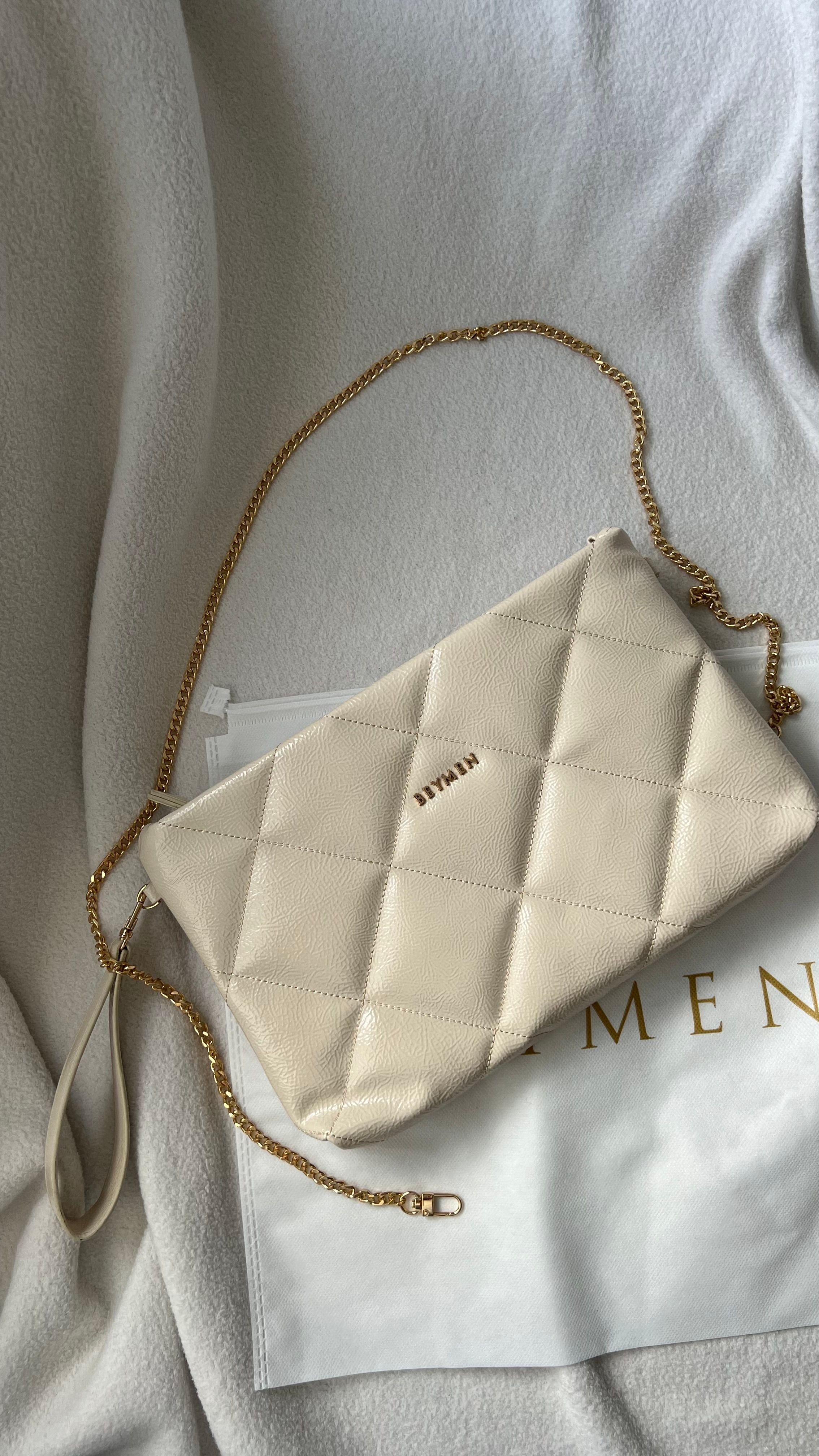  BEYMEN Clutch&Omuz Çantası - Krem